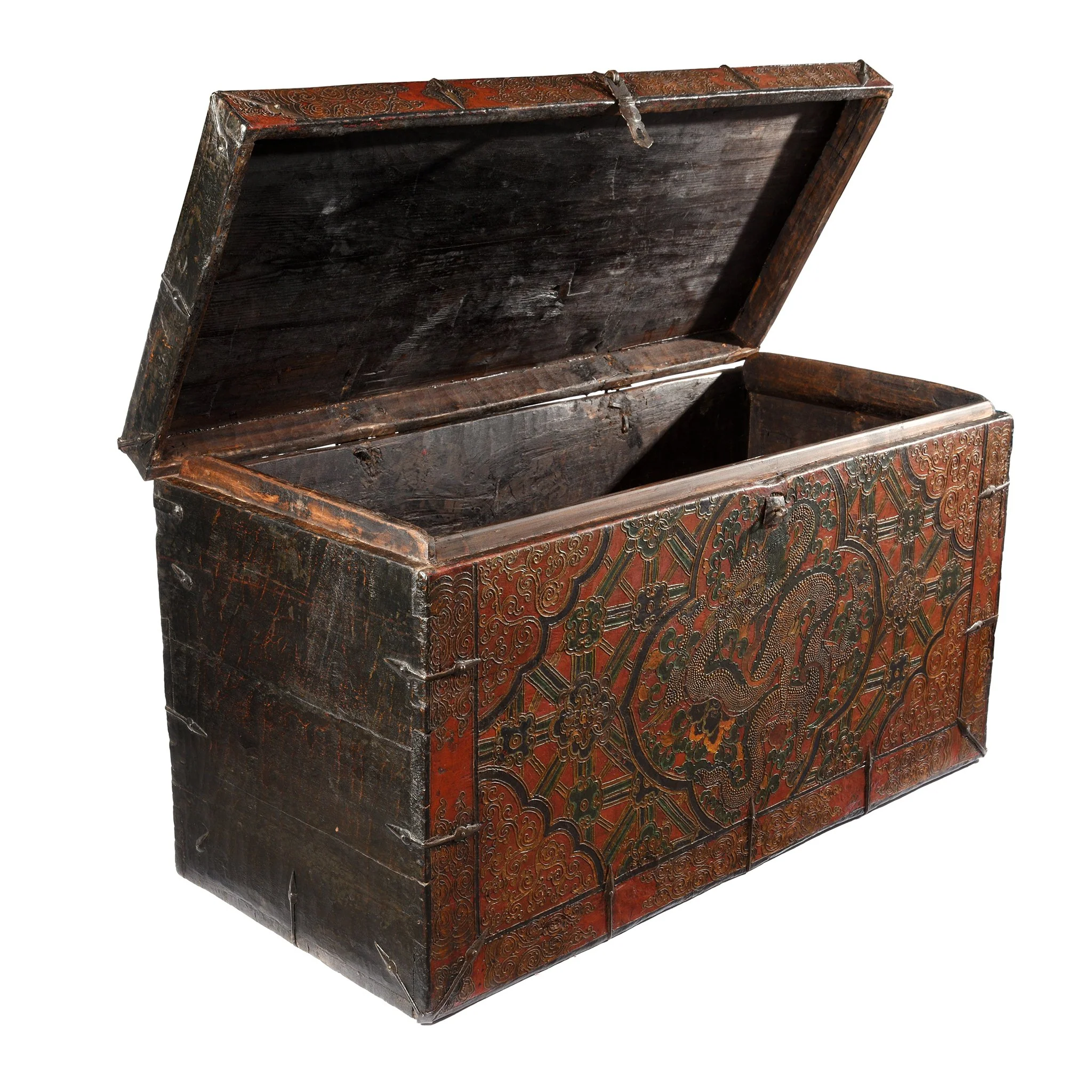 Old Painted Tibetan Chest With Later Painting - 19thC - Image 7