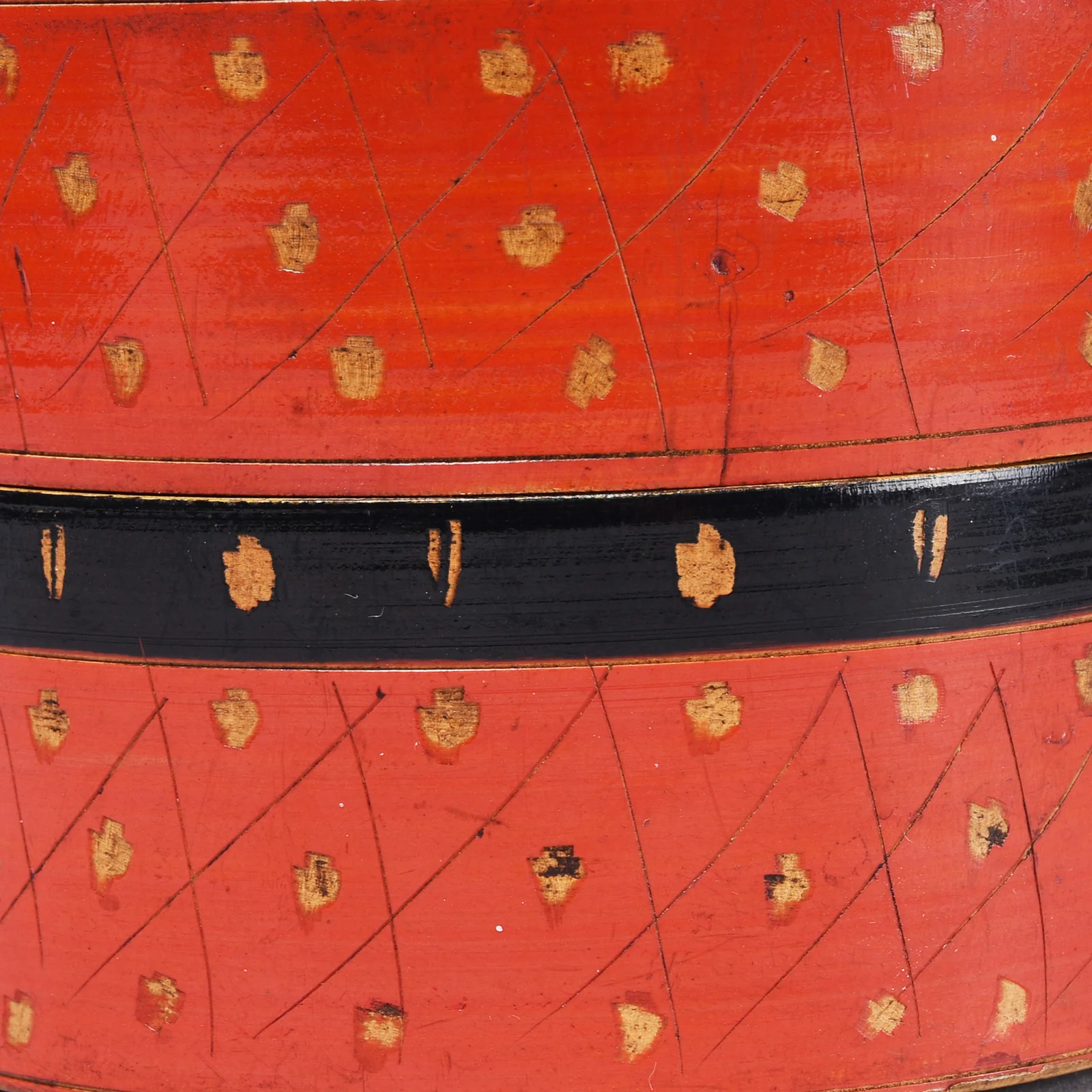 Old Scratchwork Indian Lacquer Pot From Rajasthan - Early 20thC - Image 4