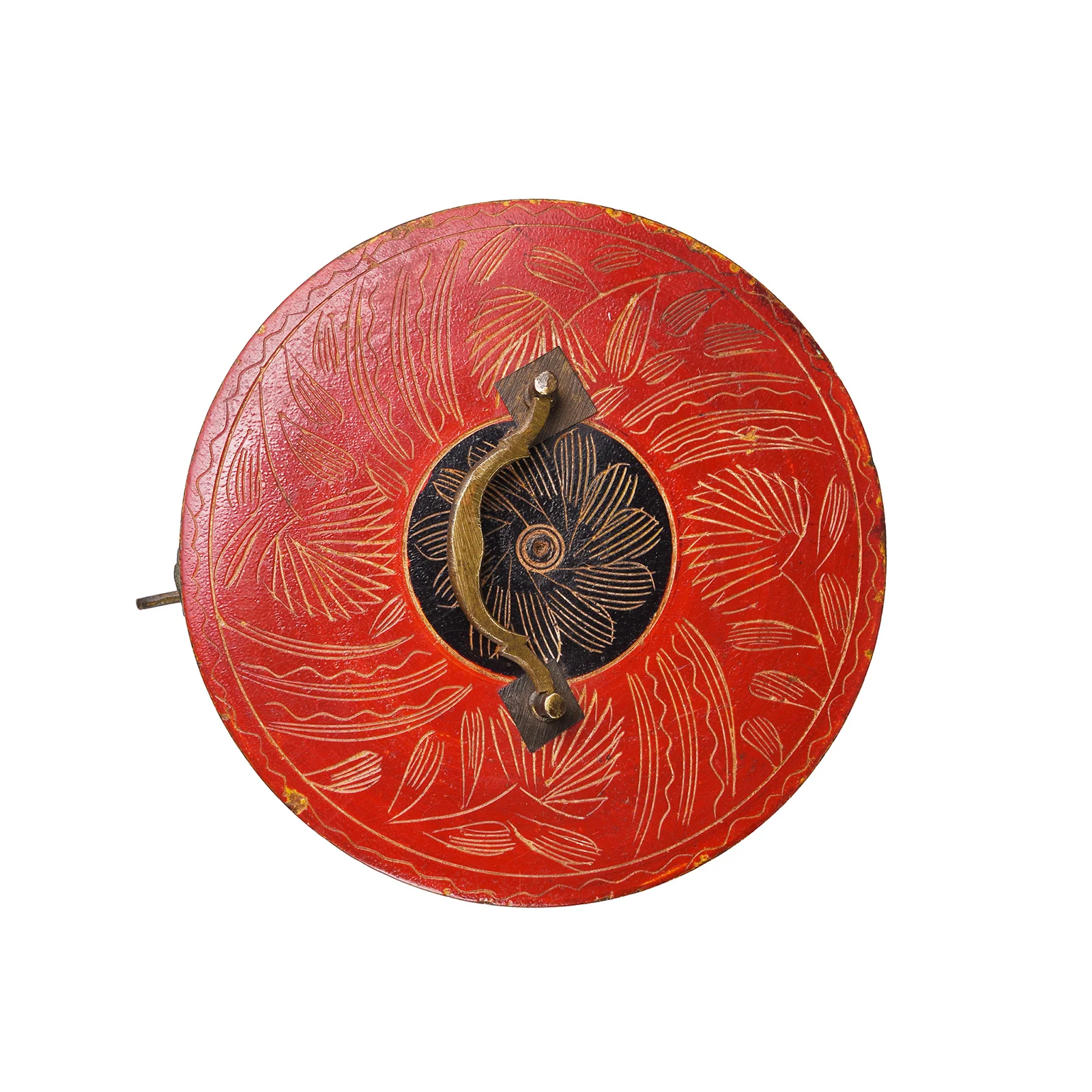 Old Scratchwork Lacquer Pot From Kutch - 19th Century - Image 3