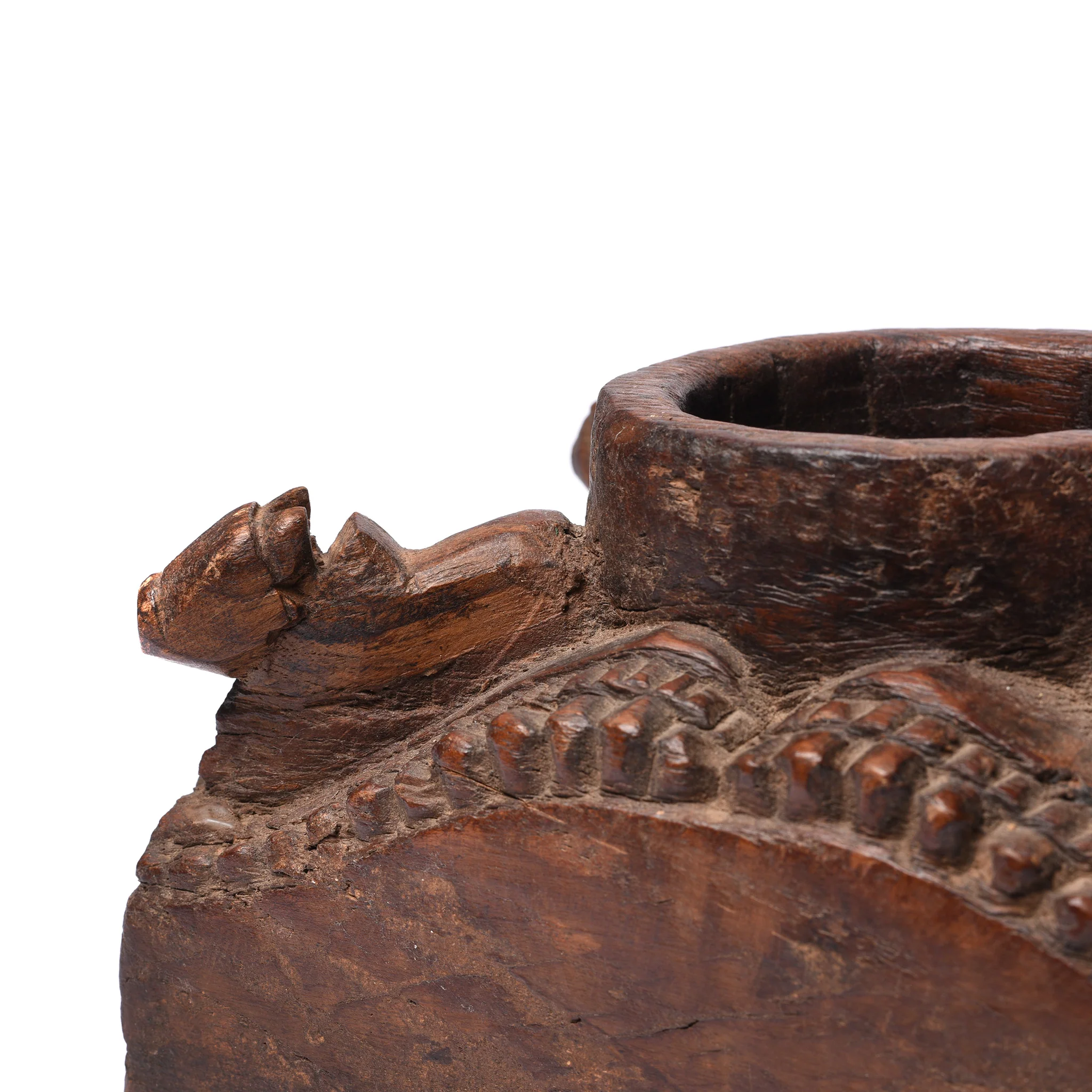 Teak Candle Holder From Kerala - Ca 100 Yrs Old - Image 2