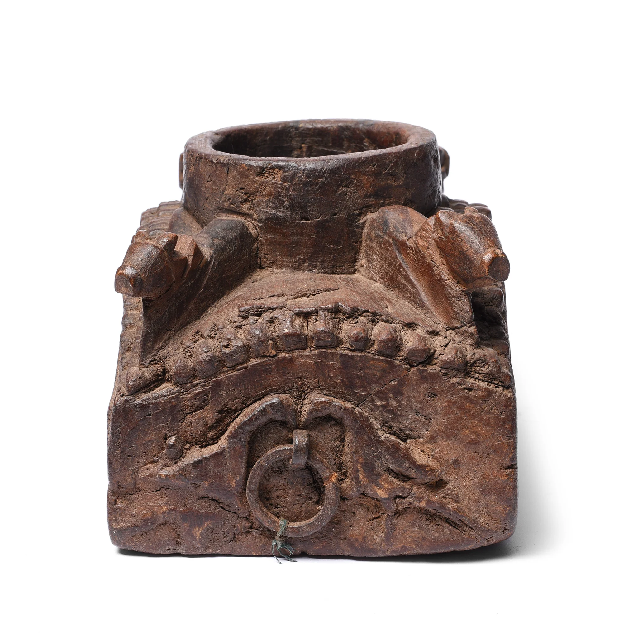 Teak Candle Holder From Kerala - Ca 100 Yrs Old - Image 3
