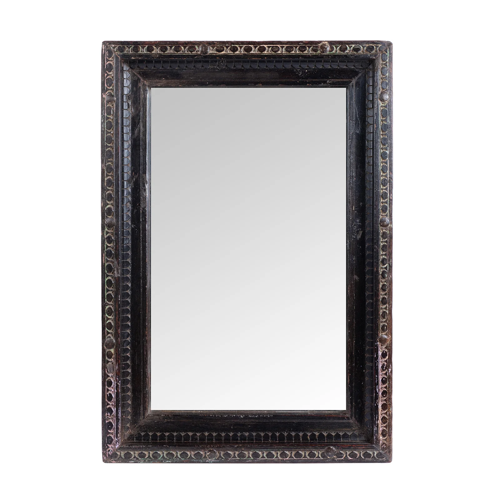 Old Teak Mirror From Rajasthan - 19th Century