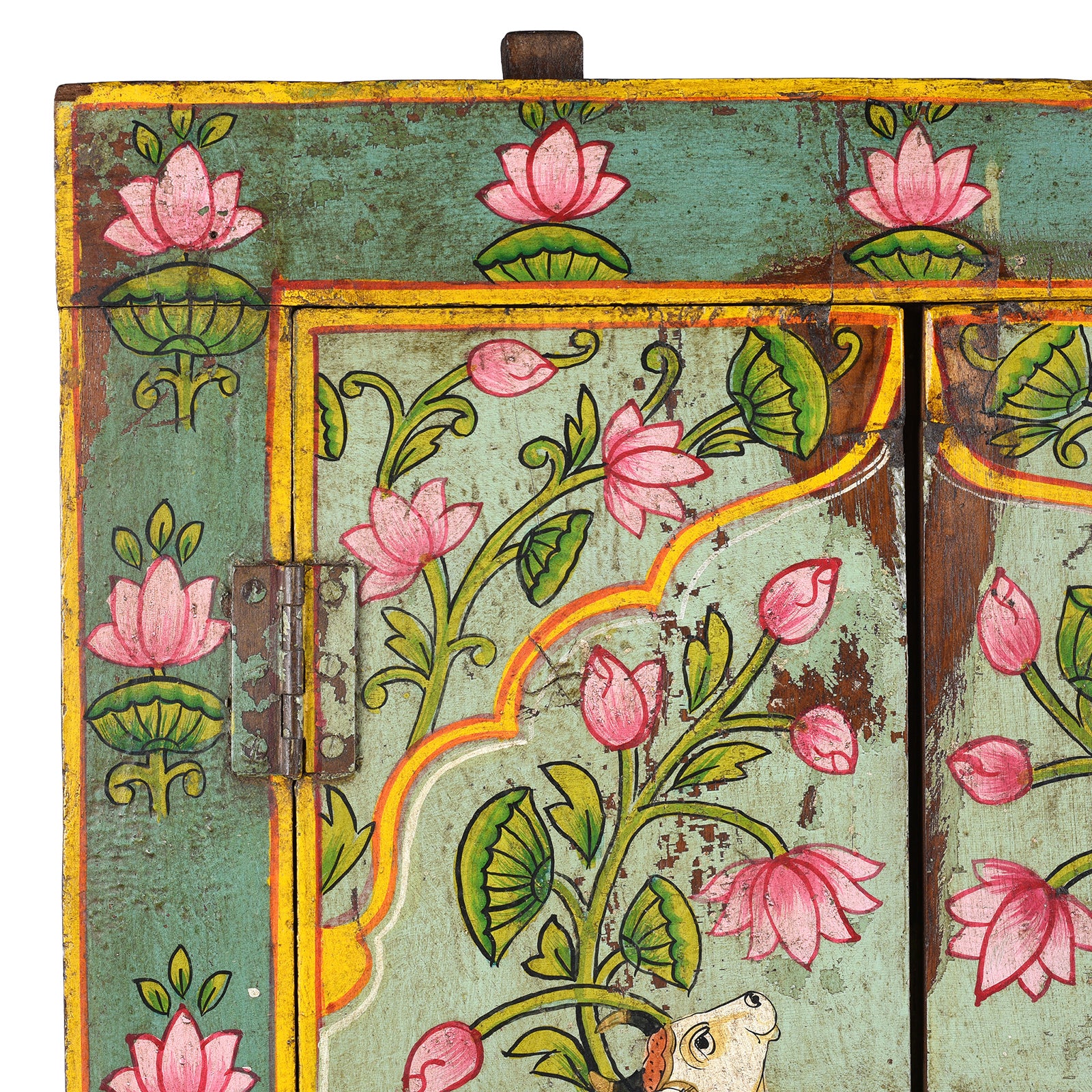 Old Window Painted Nandi Shutter With Later Painting - Image 2