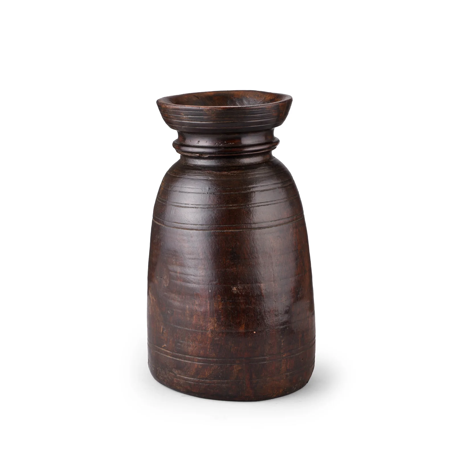 Vintage Wooden Milk Pot From Himachal Pradesh