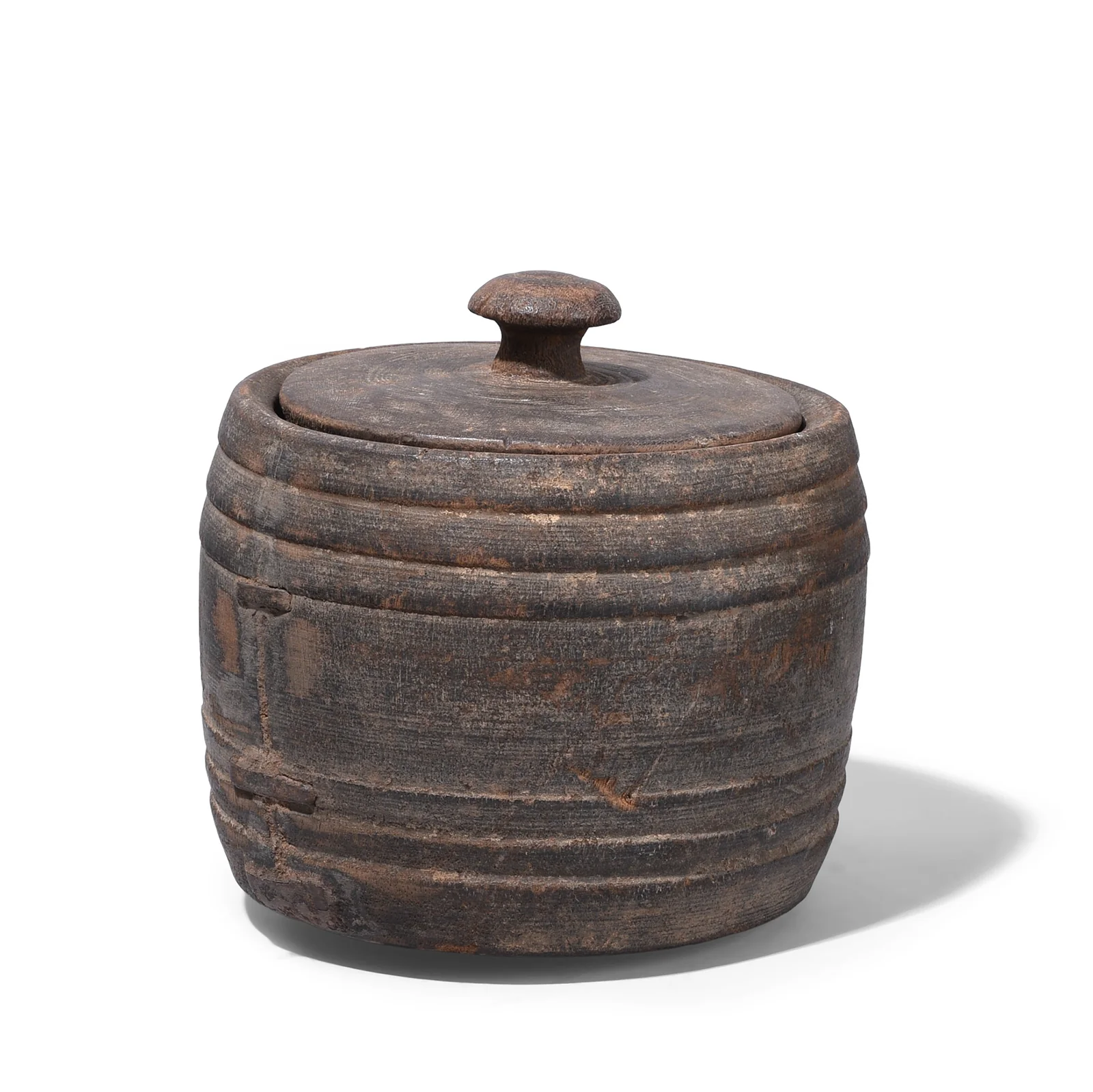 Old Wooden Milk Pot From Himachal Pradesh - Ca 1920 - Image 10