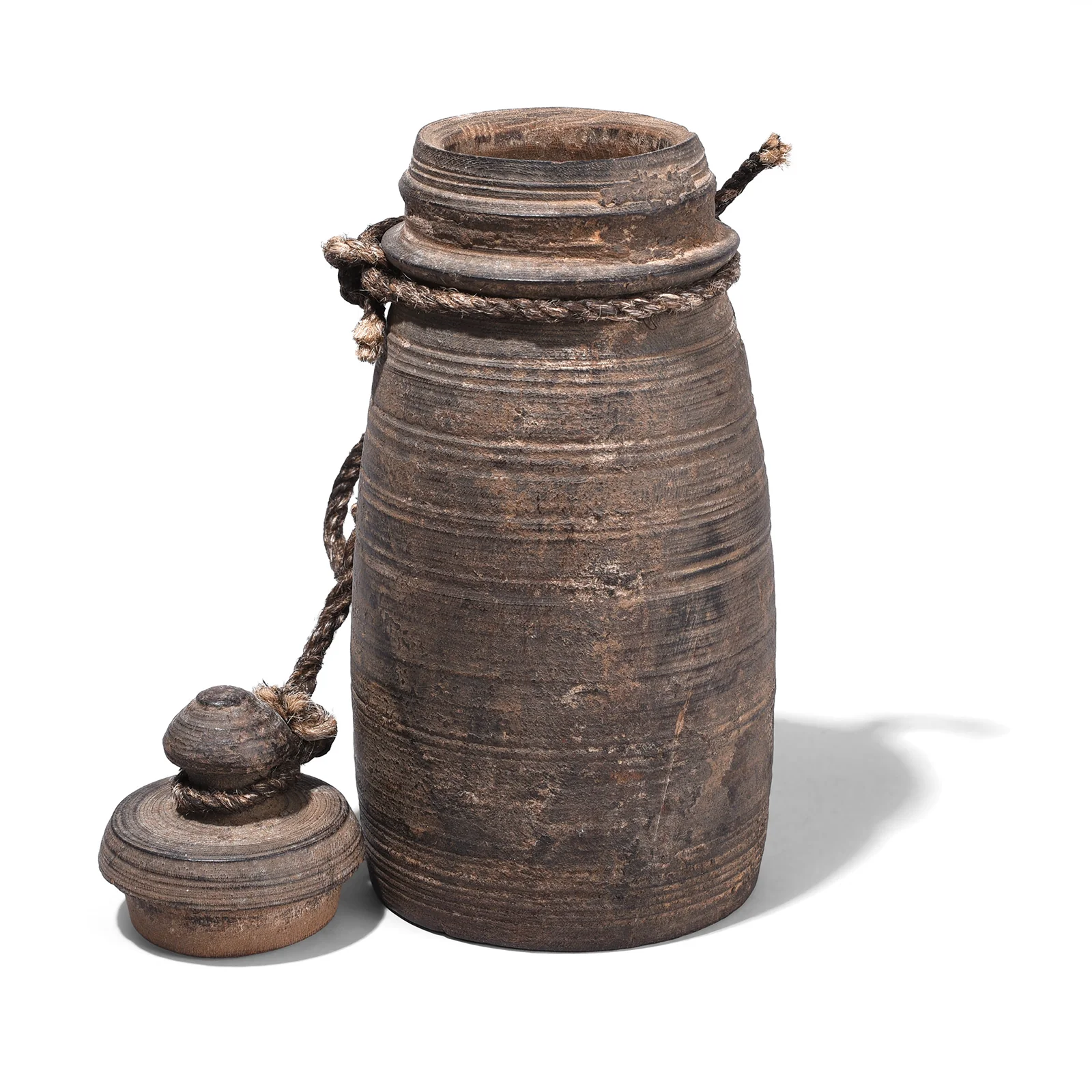 Old Wooden Milk Pot From Himachal Pradesh - Ca 1920 - Image 8