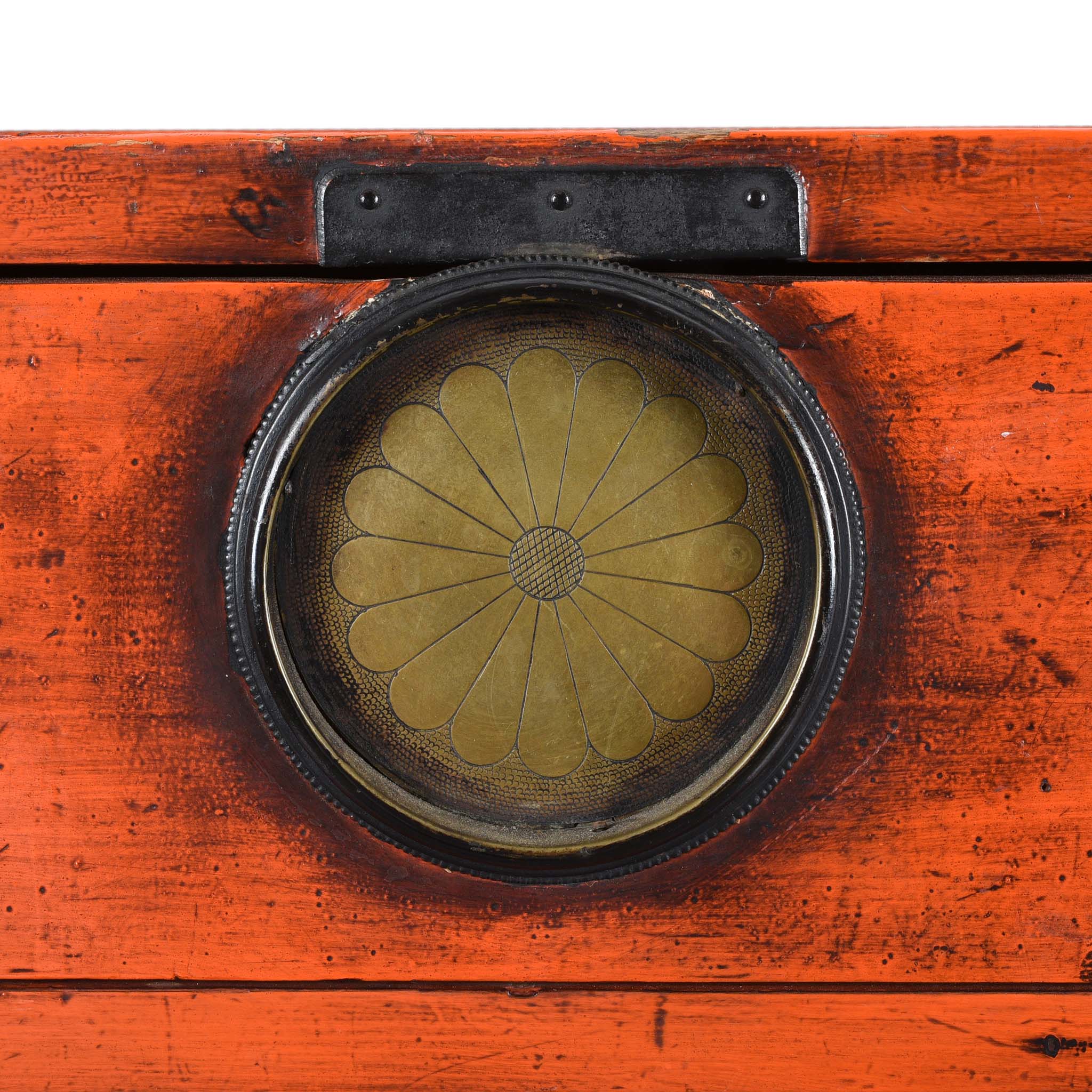 Orange Painted Japanese Choba Dansu - Taishō Period - Image 9