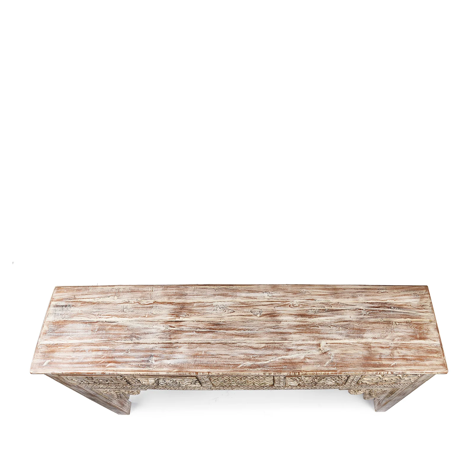 5 Drawer Console Table Made From Reclaimed Teak - Image 4