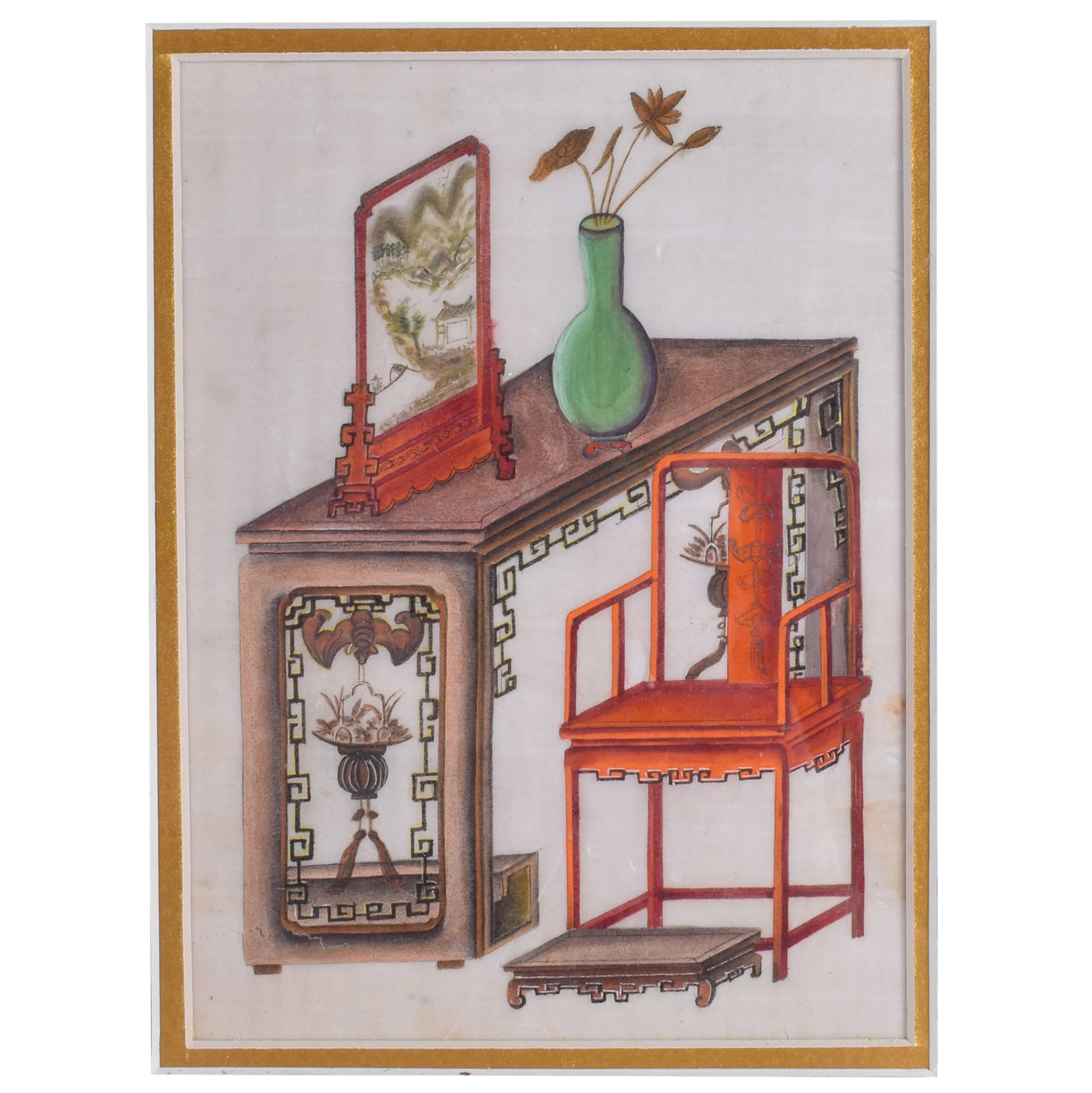 Painted Altar Table From Mongolia - 19thC - Image 9