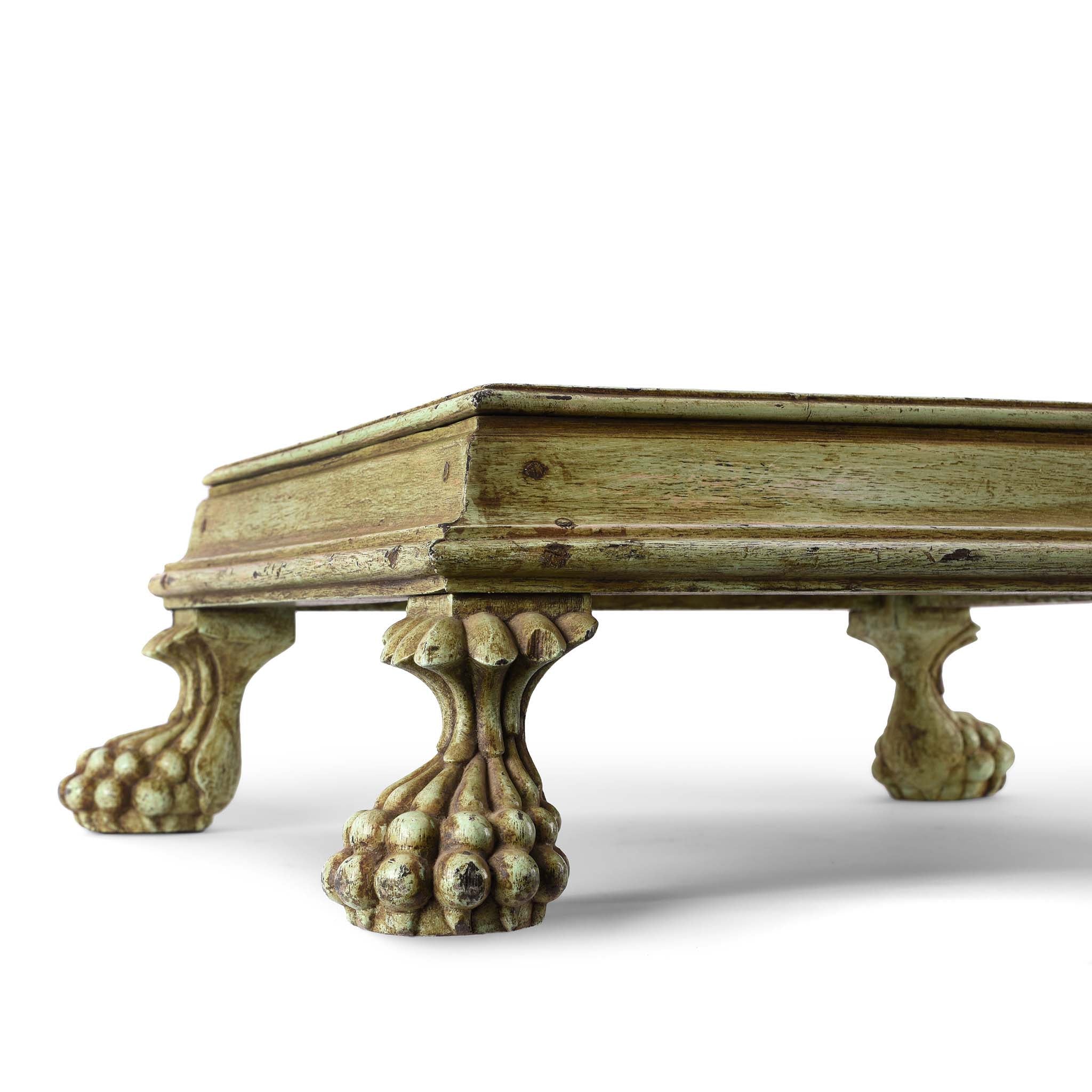 Painted Bajot Low Prayer Table From Gujarat - 19th Century - Image 3