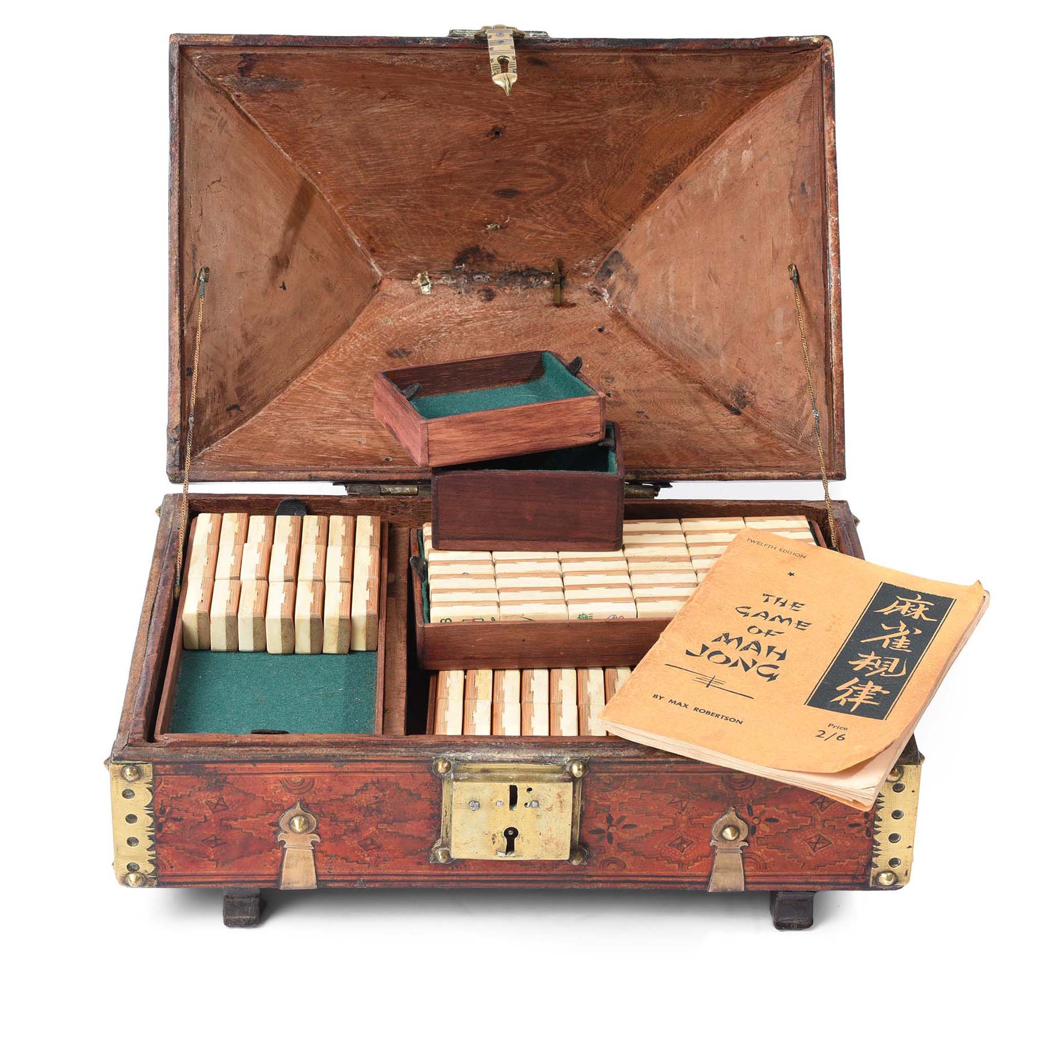 Painted Betel Nut Box With Mahjong Set From Kerala - 19thC - Image 2