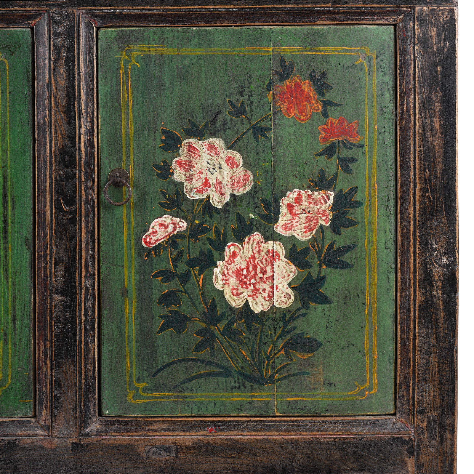 Painted Floral Sideboard From Shanxi - 19th century - Image 8
