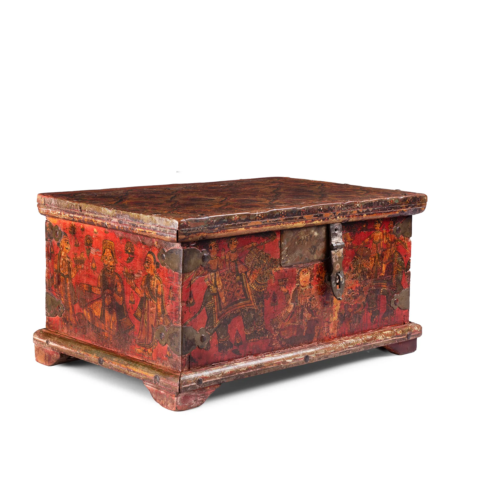 Painted Cash Box From Phalodi - 18th Century