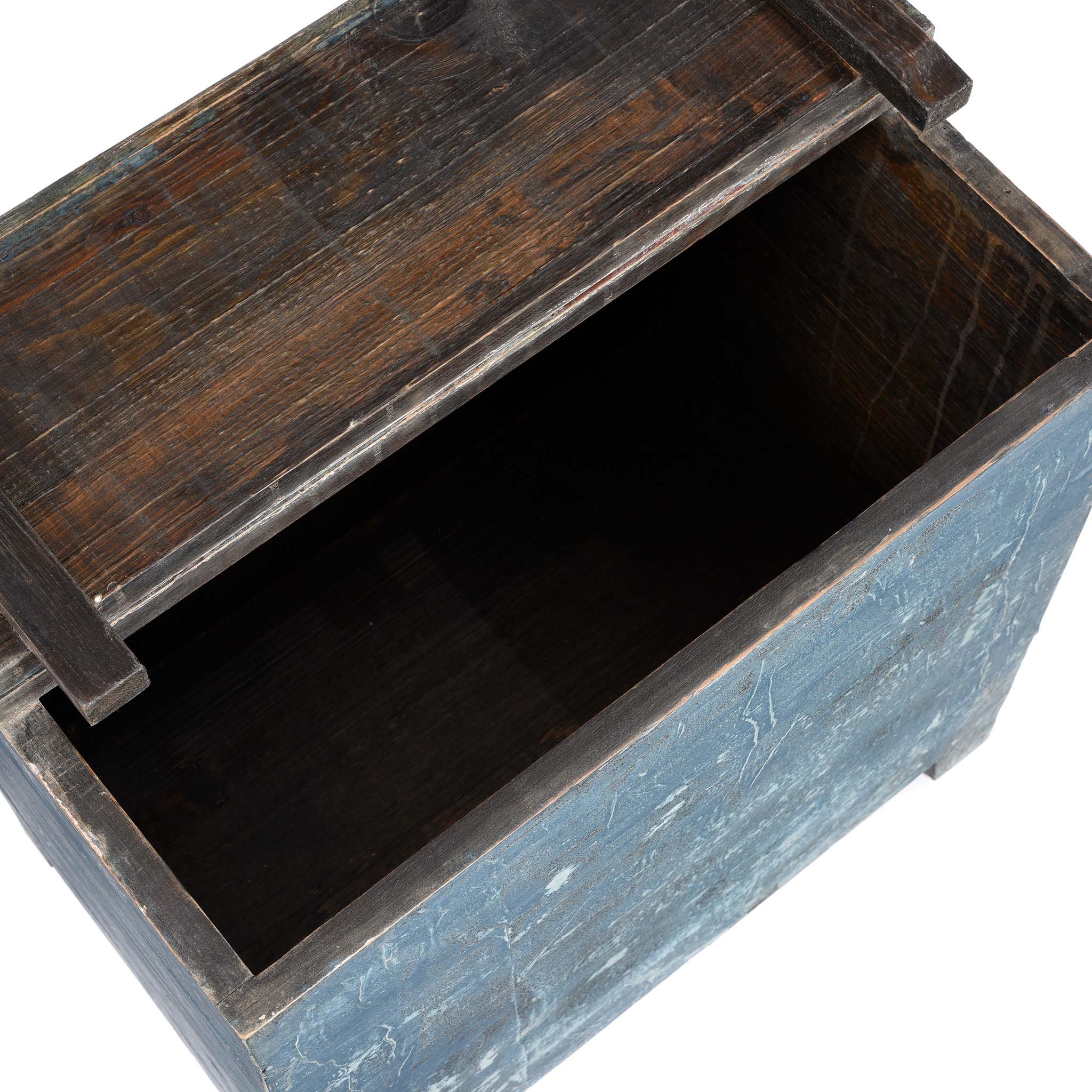 Painted Blue Storage Chest from Mongolia - Early 20thC - Image 7