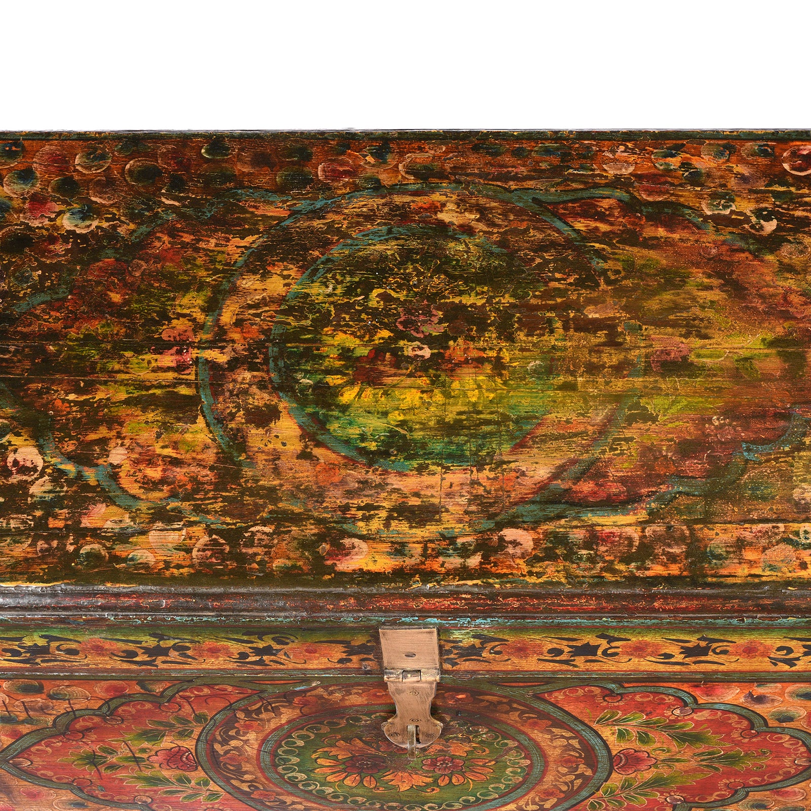 Old Indian Chest with Later Paint - 19thC - Image 7