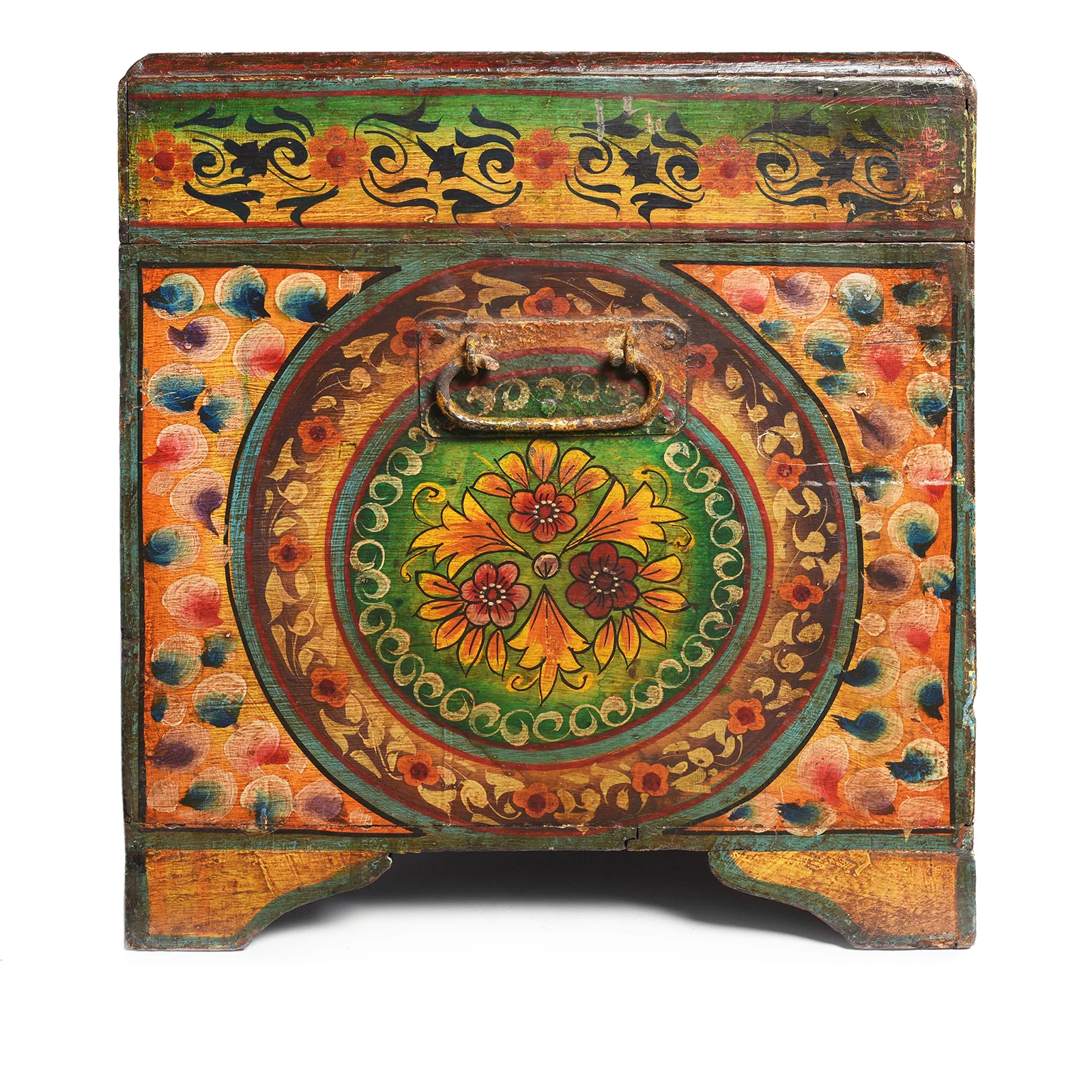 Old Indian Chest with Later Paint - 19thC - Image 8