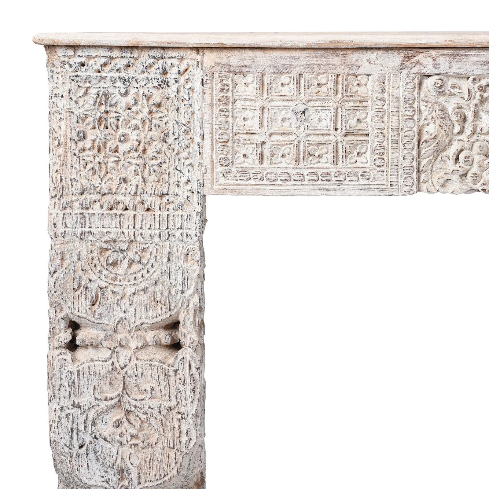 White Painted Console Table Made From Reclaimed Teak - Image 2