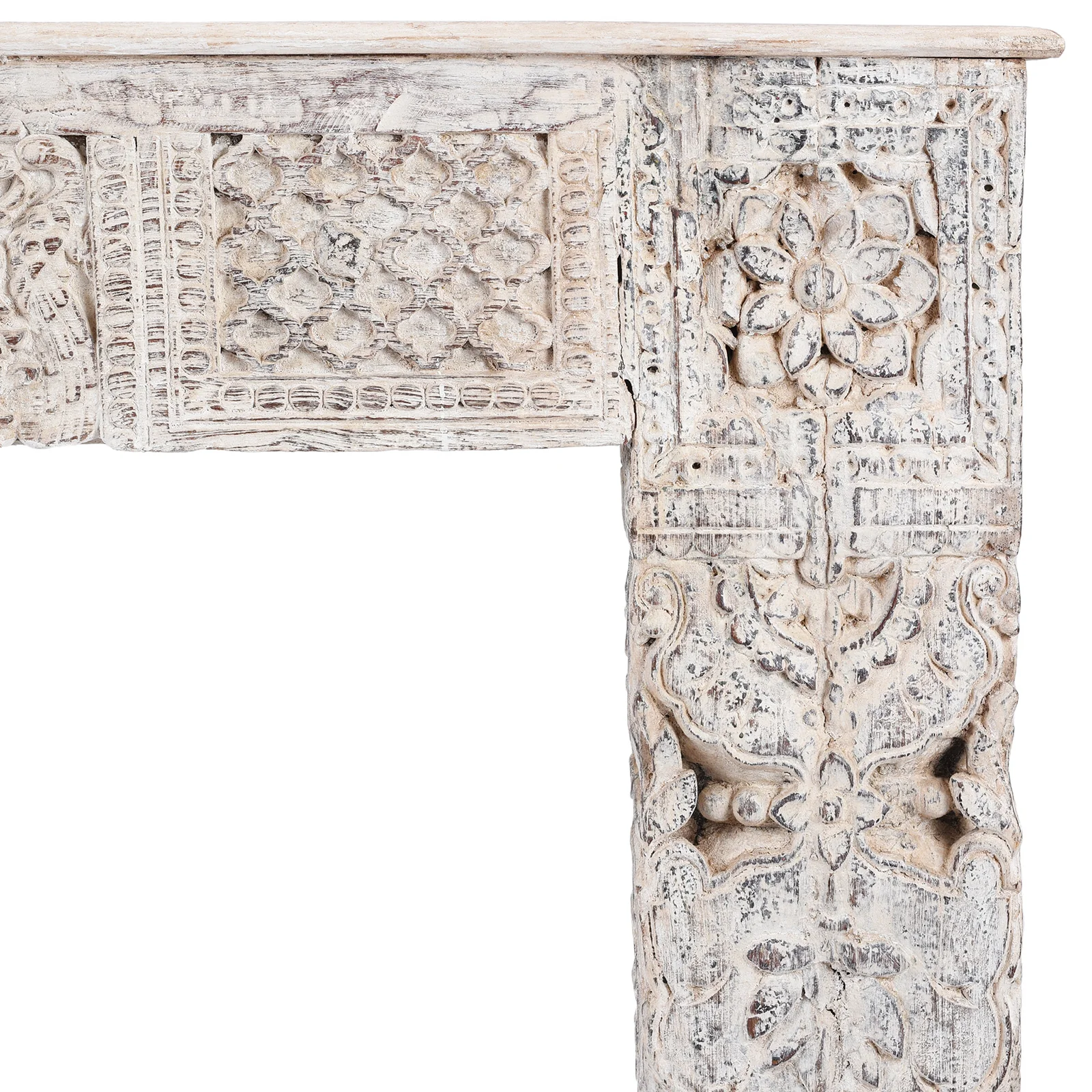 White Painted Console Table Made From Reclaimed Teak - Image 4