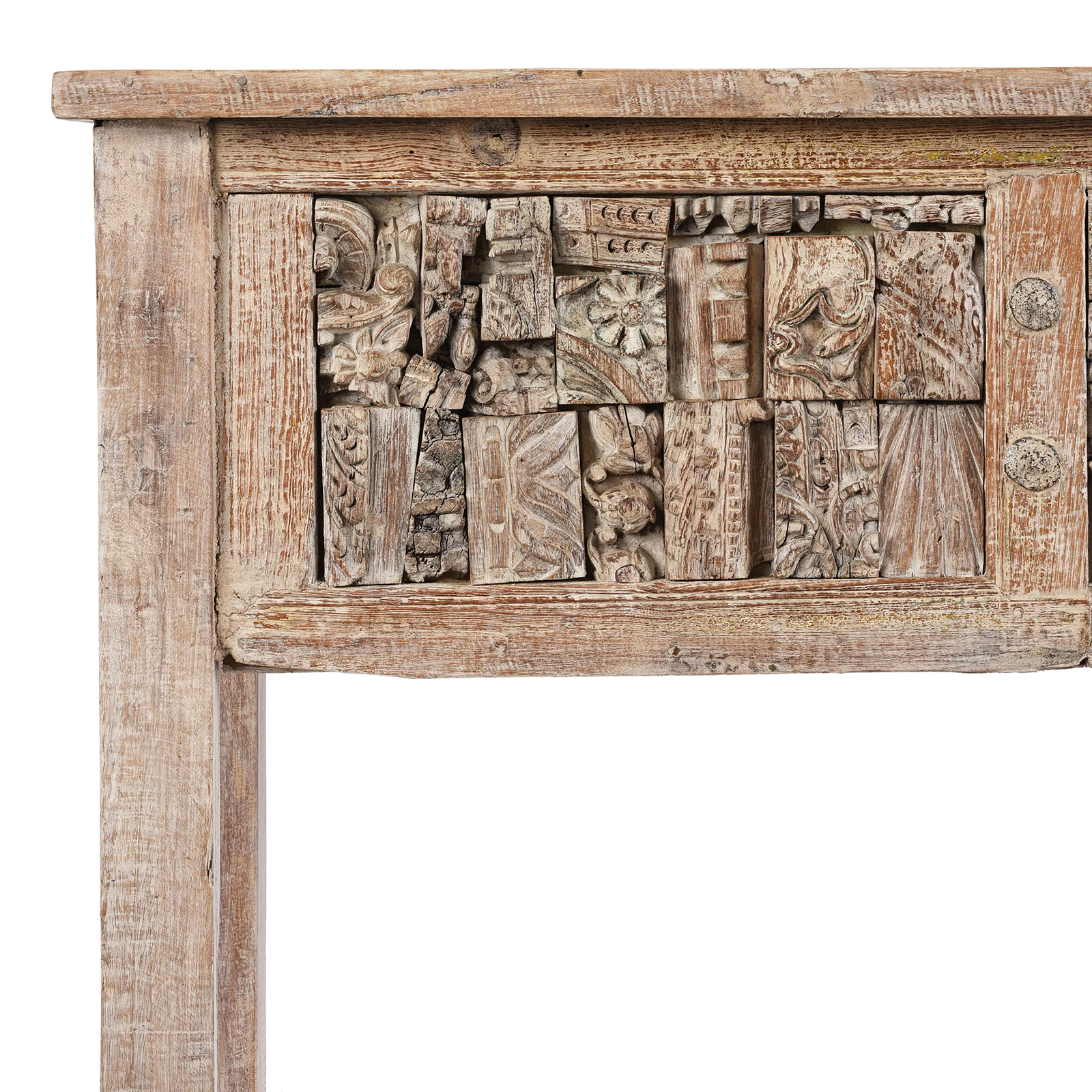 Painted Console Table Made From Reclaimed Teak - Image 3