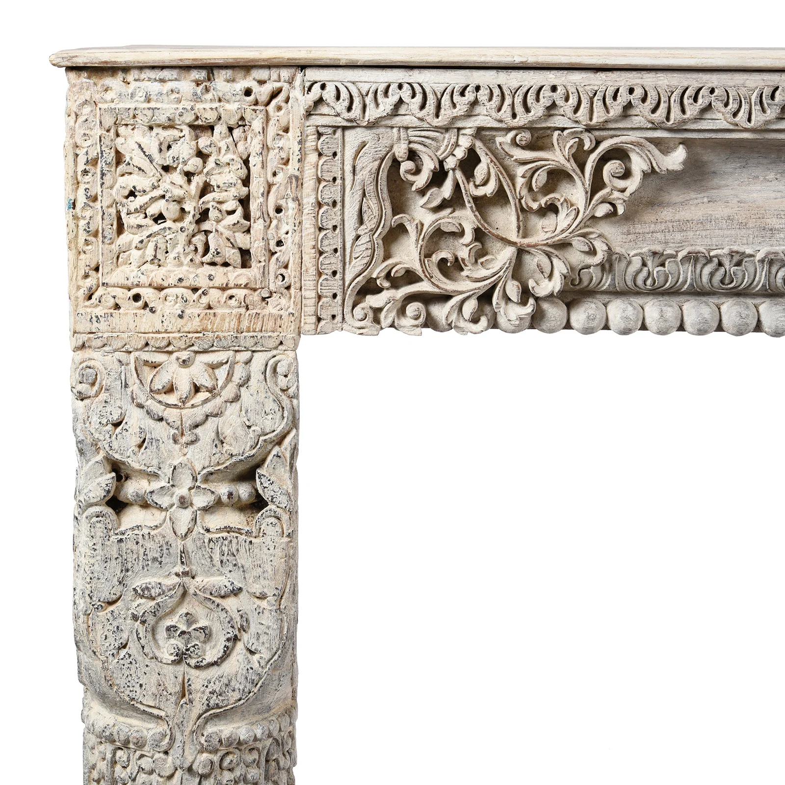 White Painted Console Table Made From Reclaimed Teak - Image 3