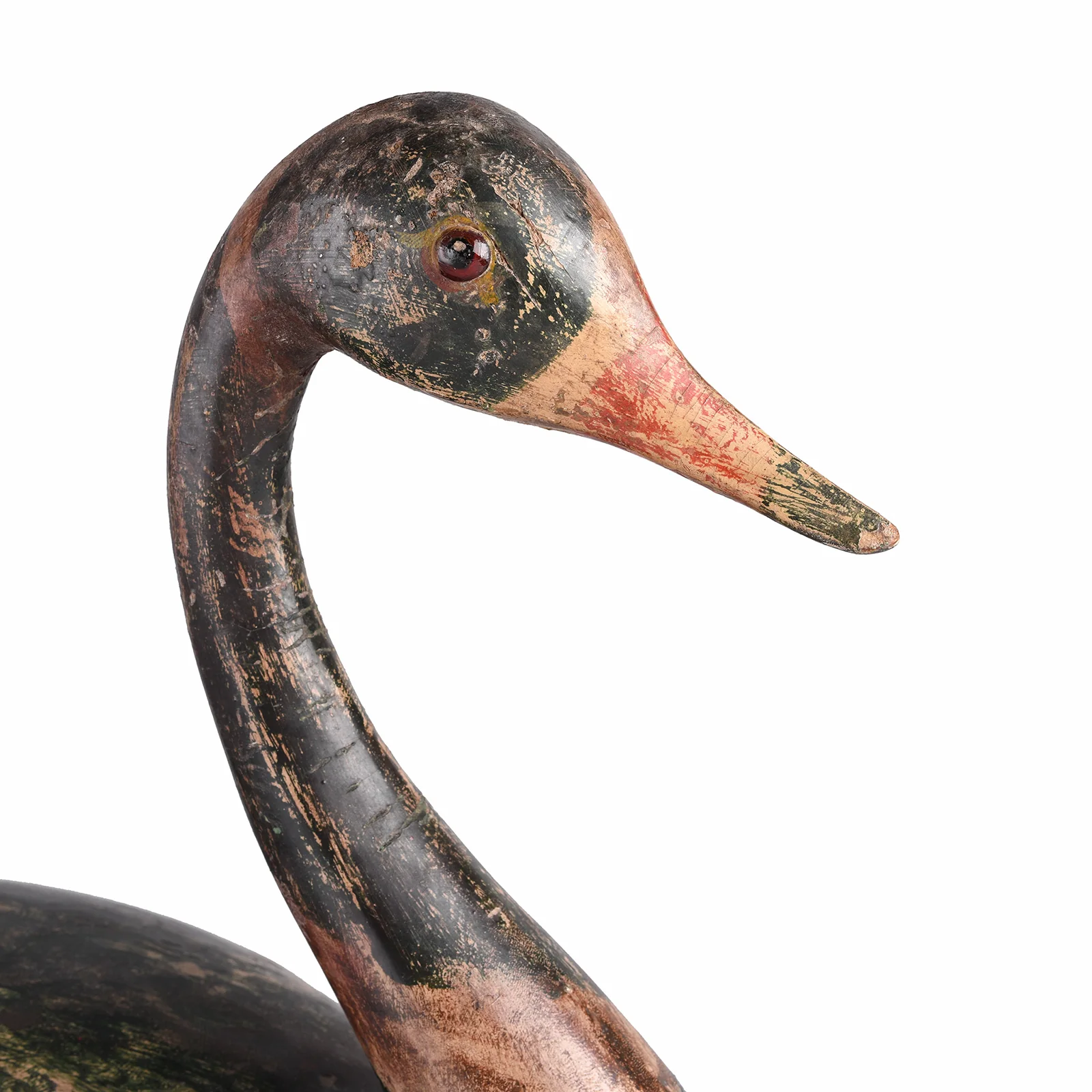 Painted Wooden Decoy Duck From India - Ca 1920 - Image 2