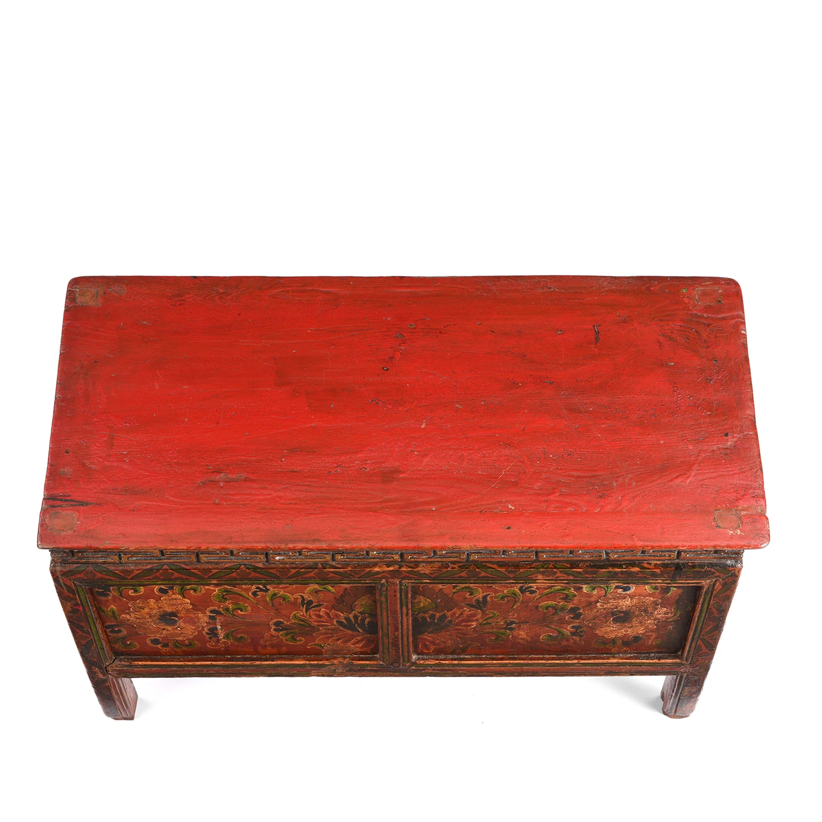 Painted Floral Choksar Prayer Table from Tibet - 19th Century - Image 7