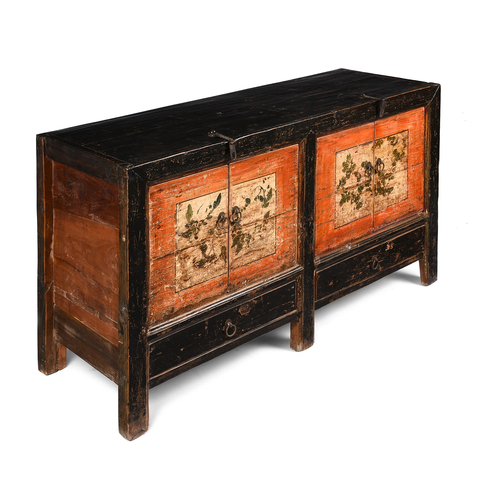 Painted Mongolian Sideboard Made Elm - Ca 1910 - Image 3