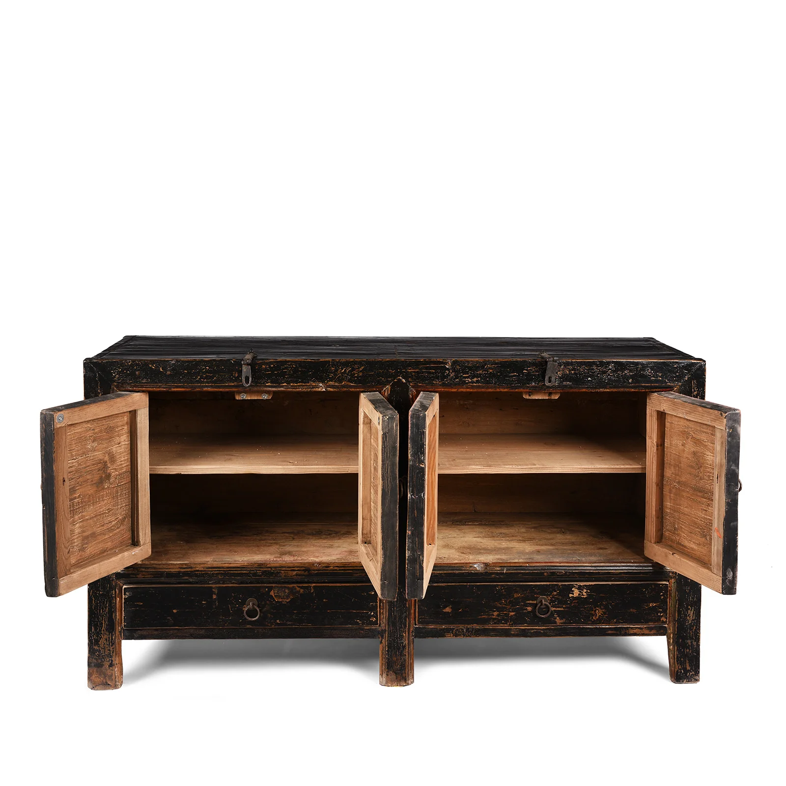 Painted Mongolian Sideboard Made Elm - Ca 1910 - Image 4