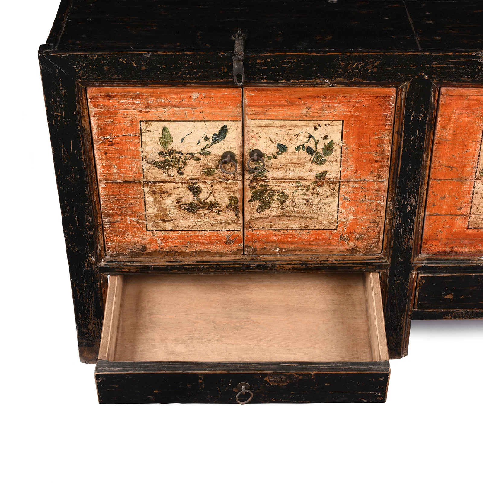 Painted Mongolian Sideboard Made Elm - Ca 1910 - Image 7