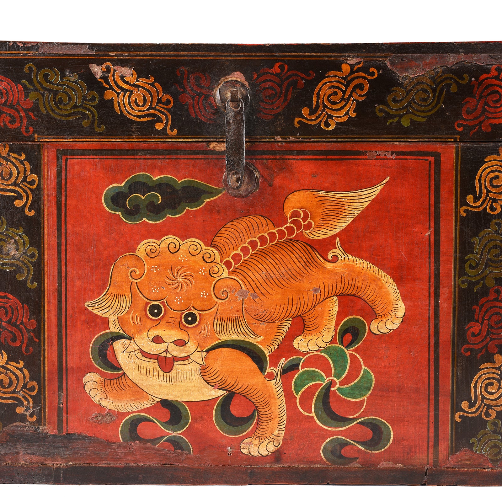 Painted Wedding Box From Shanxi - Foo Dog - Late 19th Century - Image 2