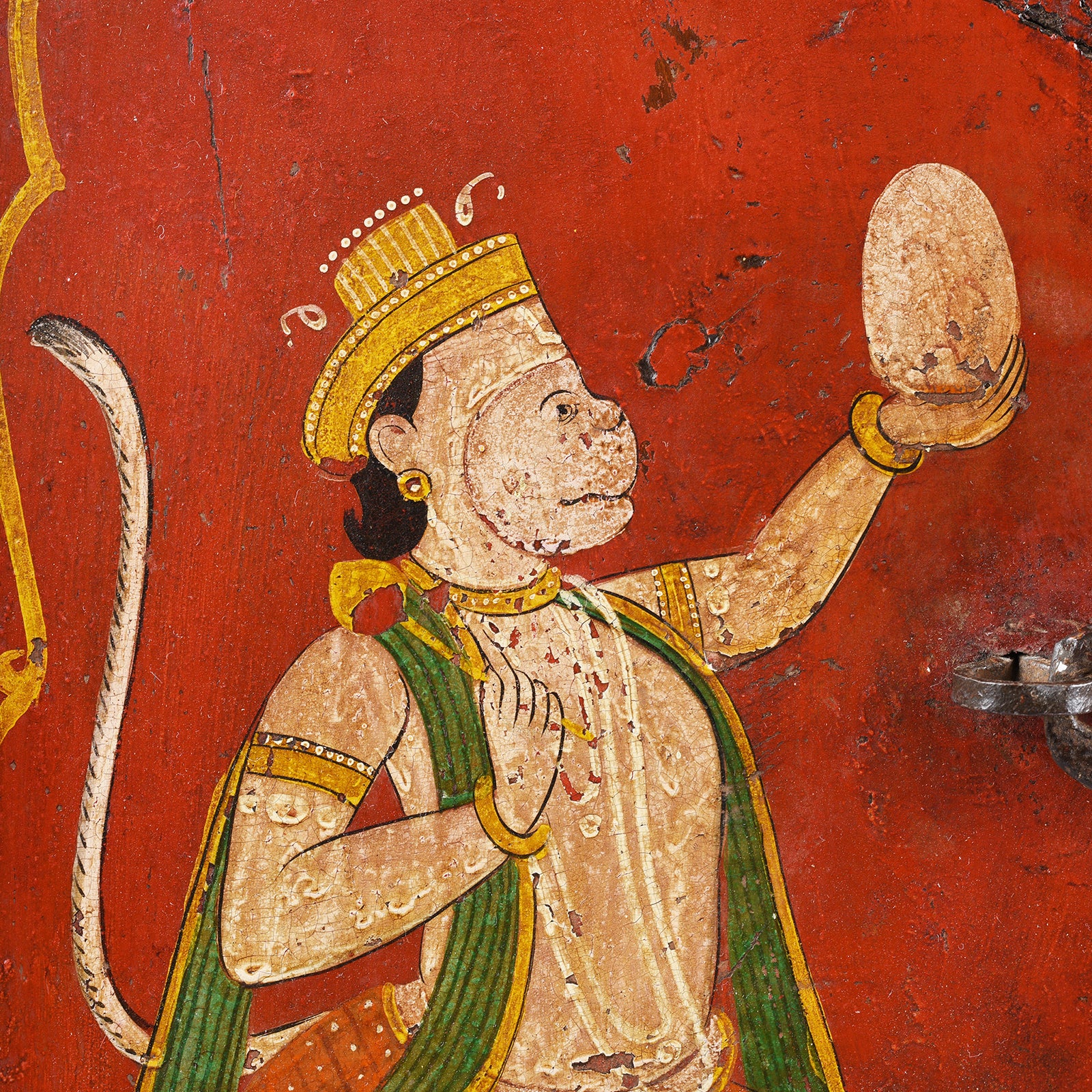 Painted Hanuman Bhairava Shutters From Bikaner - Ca 1900 - Image 3