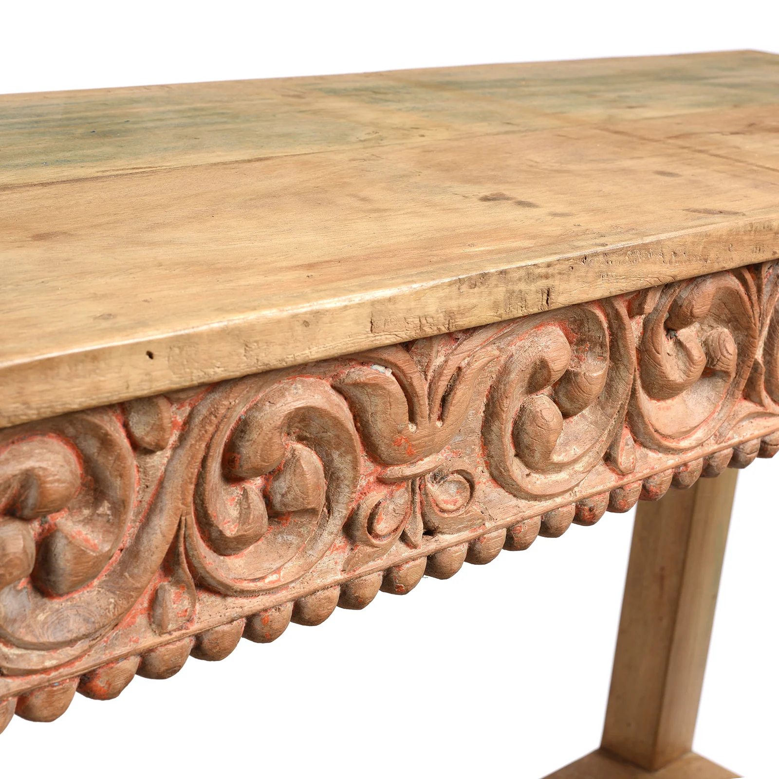 Painted Indian Console Table Made From Reclaimed Teak - Image 6