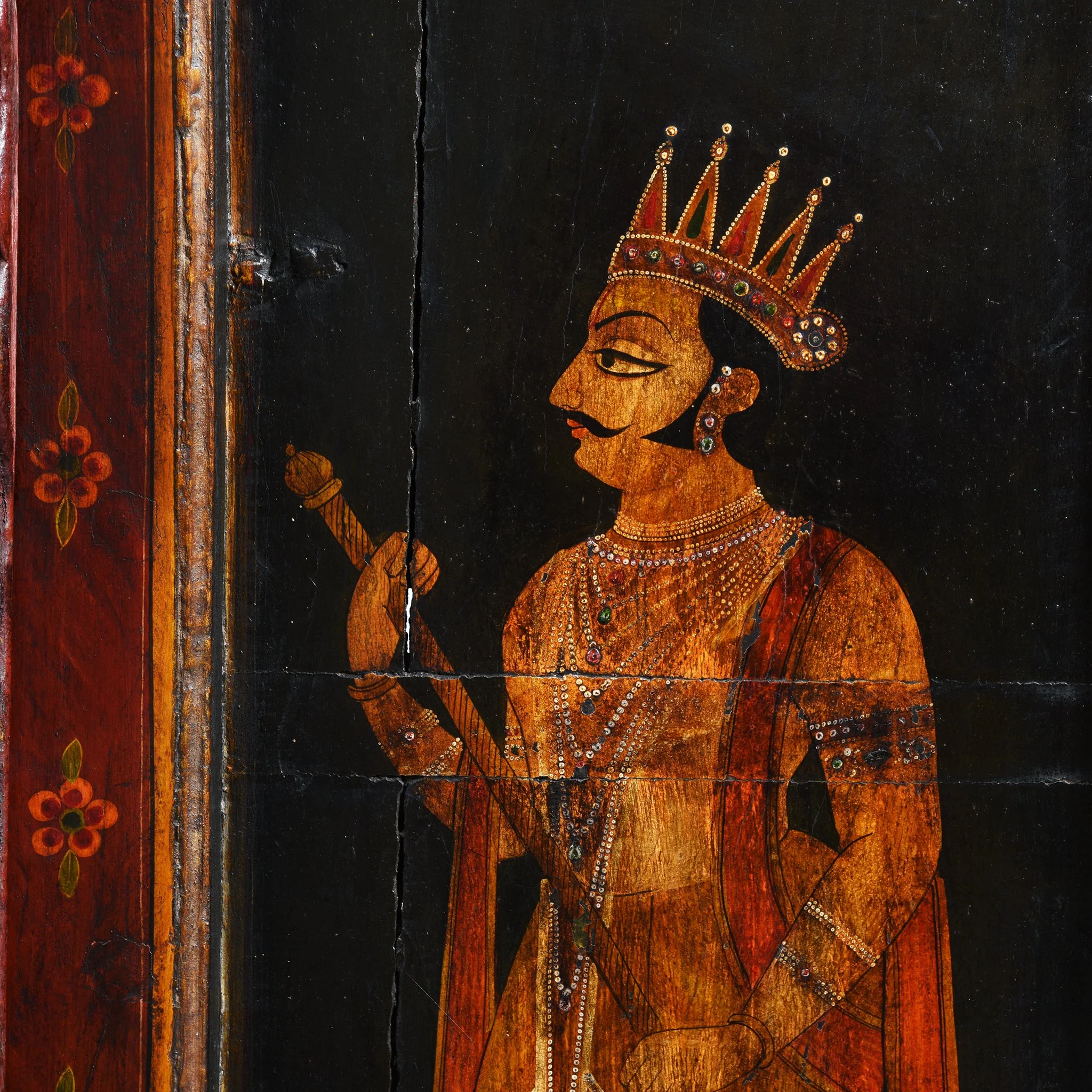 Painted Indian Doors From Bikaner - 19thC - Image 2