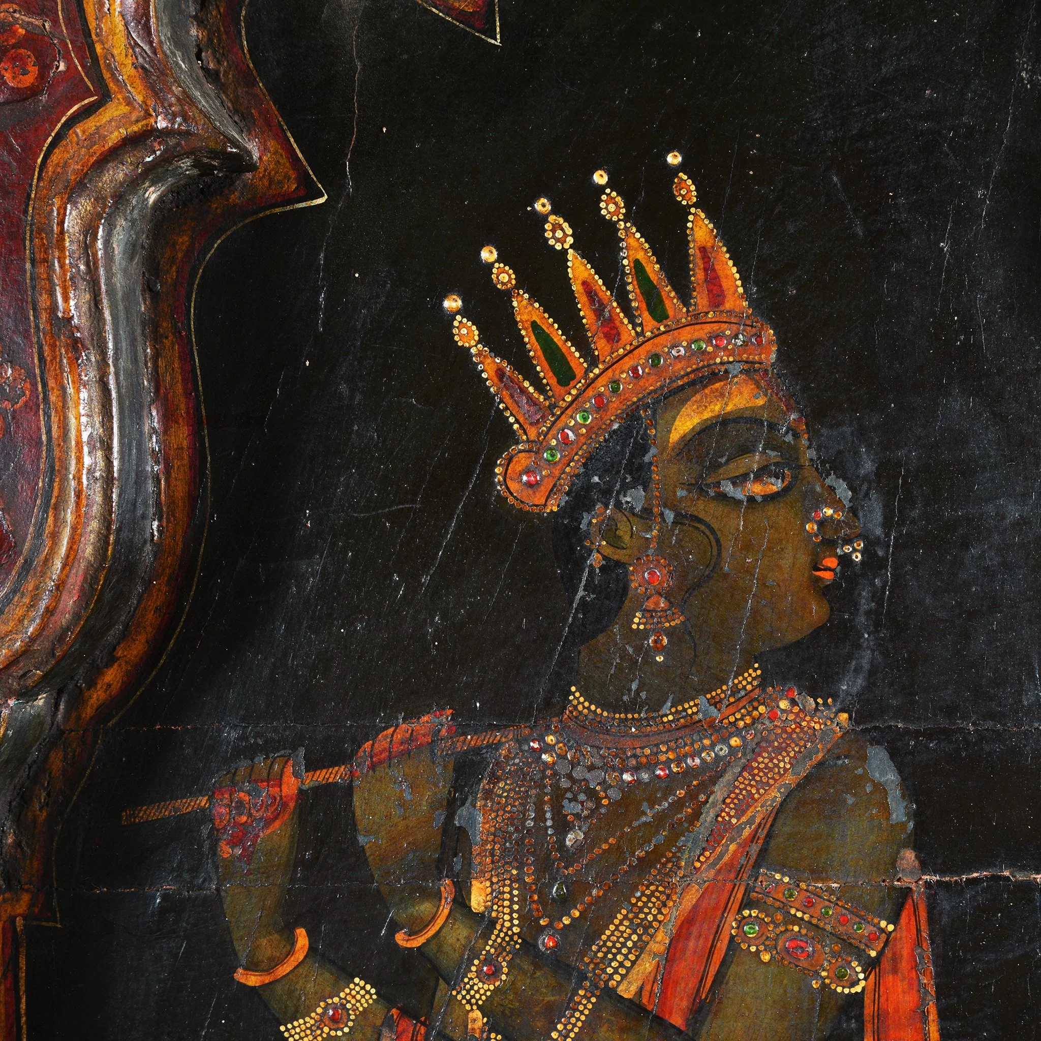 Painted Indian Doors From Bikaner - 19thC - Image 5