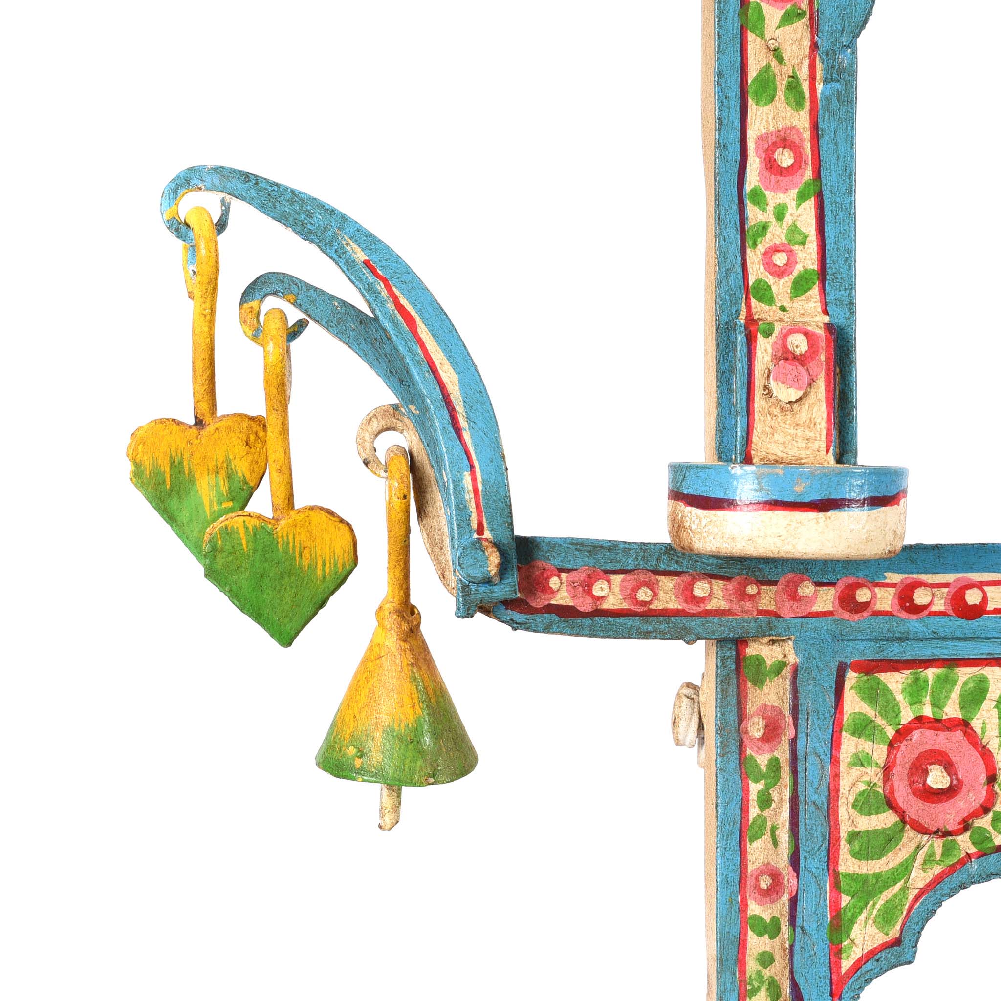 Painted Indian Iron Tribal "Toran" Diwali Lamp - Image 8