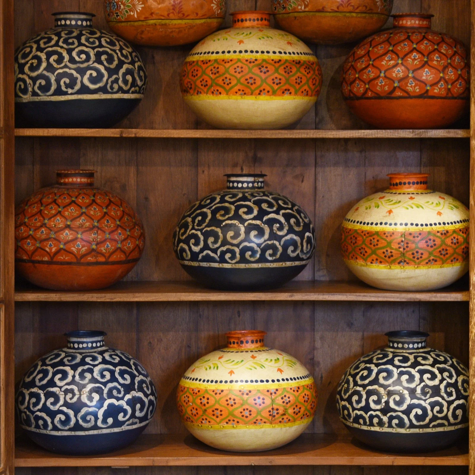 Painted Iron Matka (Indian Water Pot) - Image 5