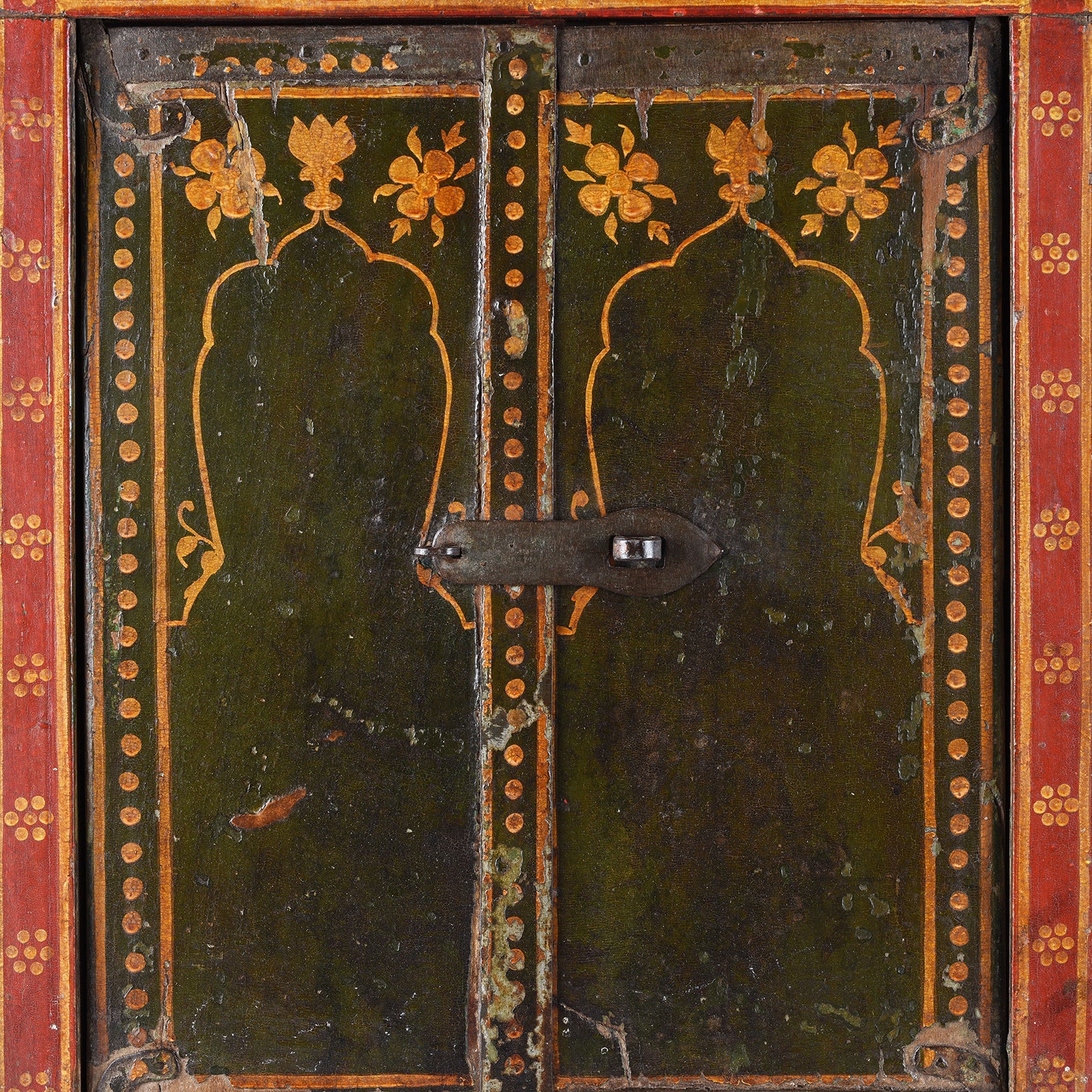 Painted Indian Mirror Shutter From Bikaner - 19th Century - Image 4
