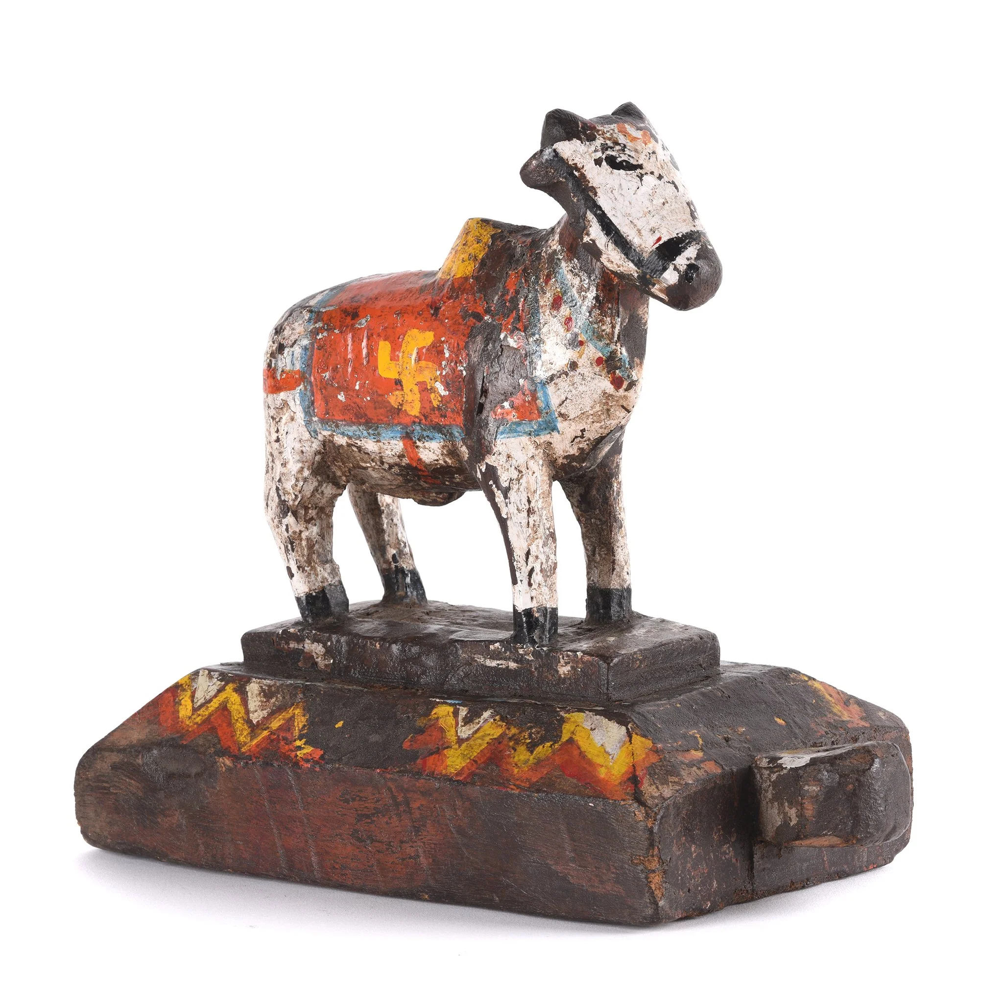 Painted Indian Nandi Bull Figurine From Rajasthan - Ca 1920 - Image 2