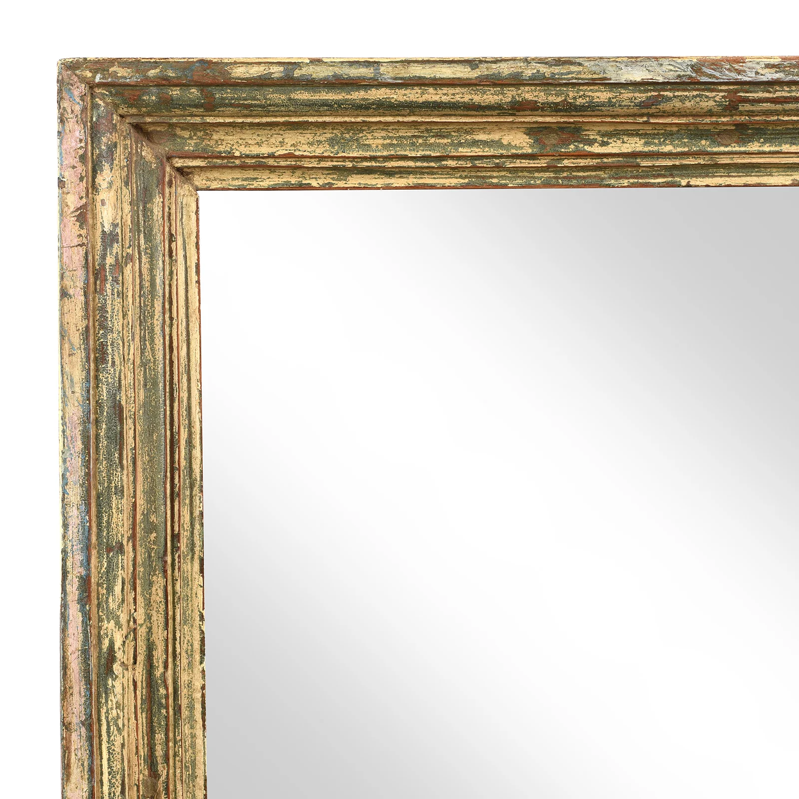 Rustic Green Painted Indian Mirror (61 x 152 cm) - Image 3
