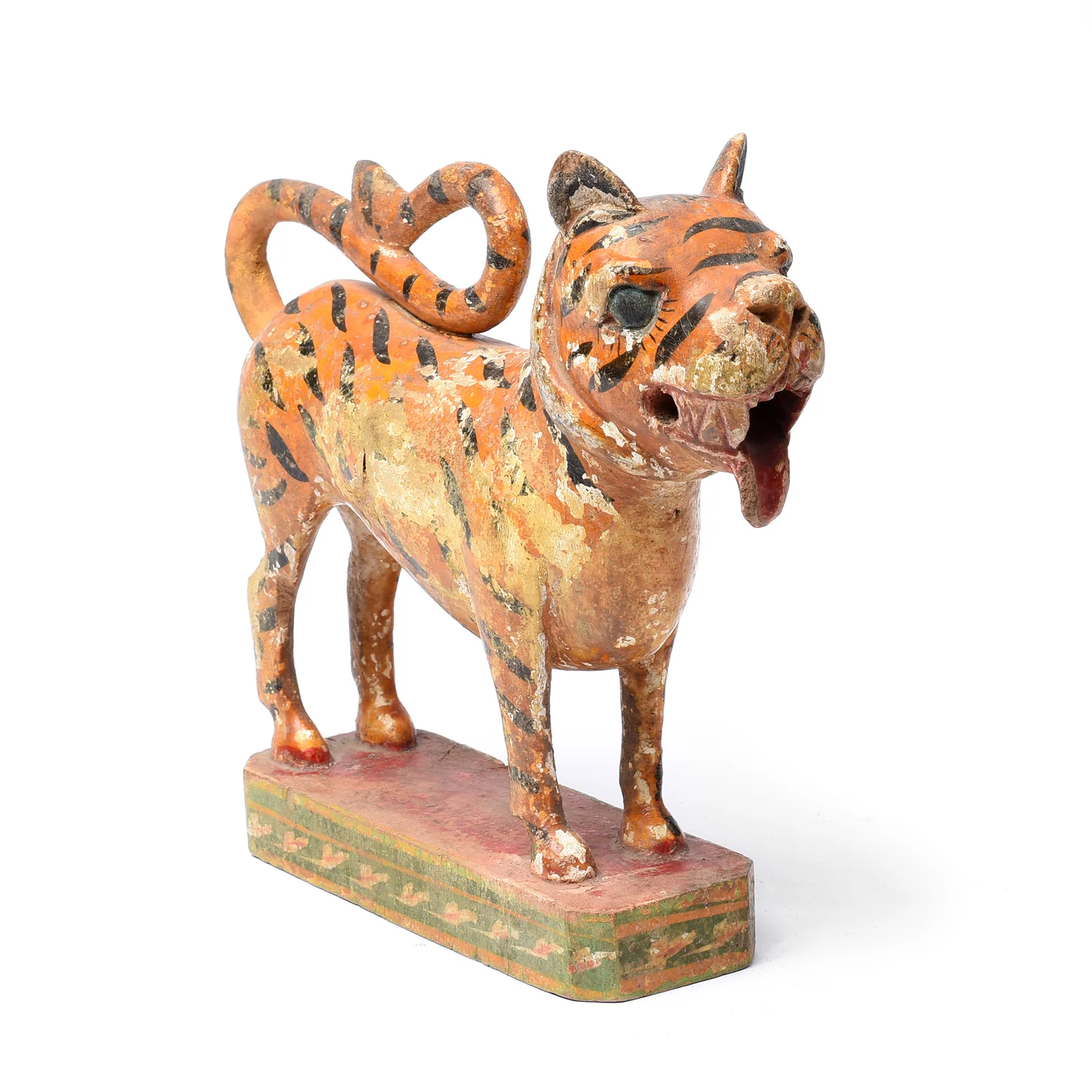 Polychromed Indian Tiger Figure From Karnataka - 19th Century - Image 2