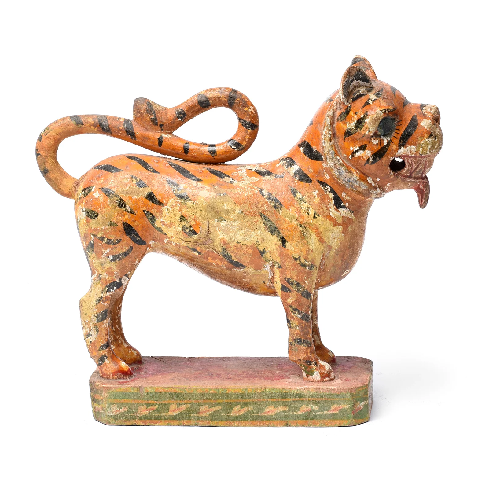 Polychromed Indian Tiger Figure From Karnataka - 19th Century - Image 3