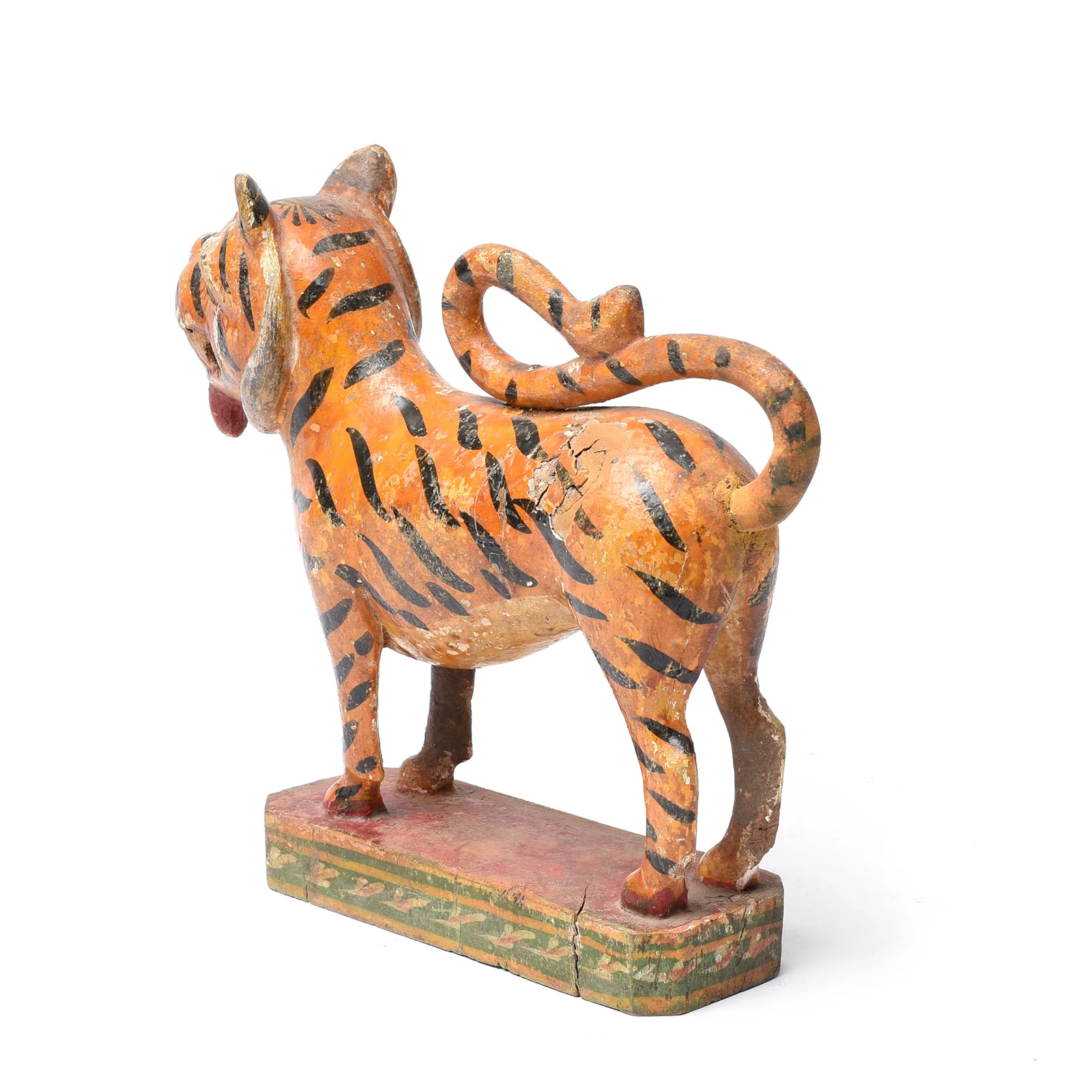 Polychromed Indian Tiger Figure From Karnataka - 19th Century - Image 4
