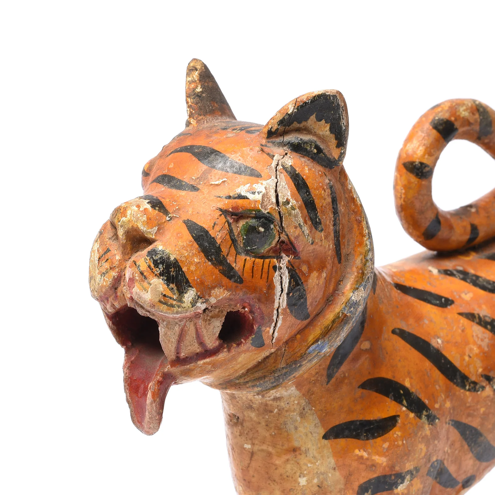 Polychromed Indian Tiger Figure From Karnataka - 19th Century - Image 5