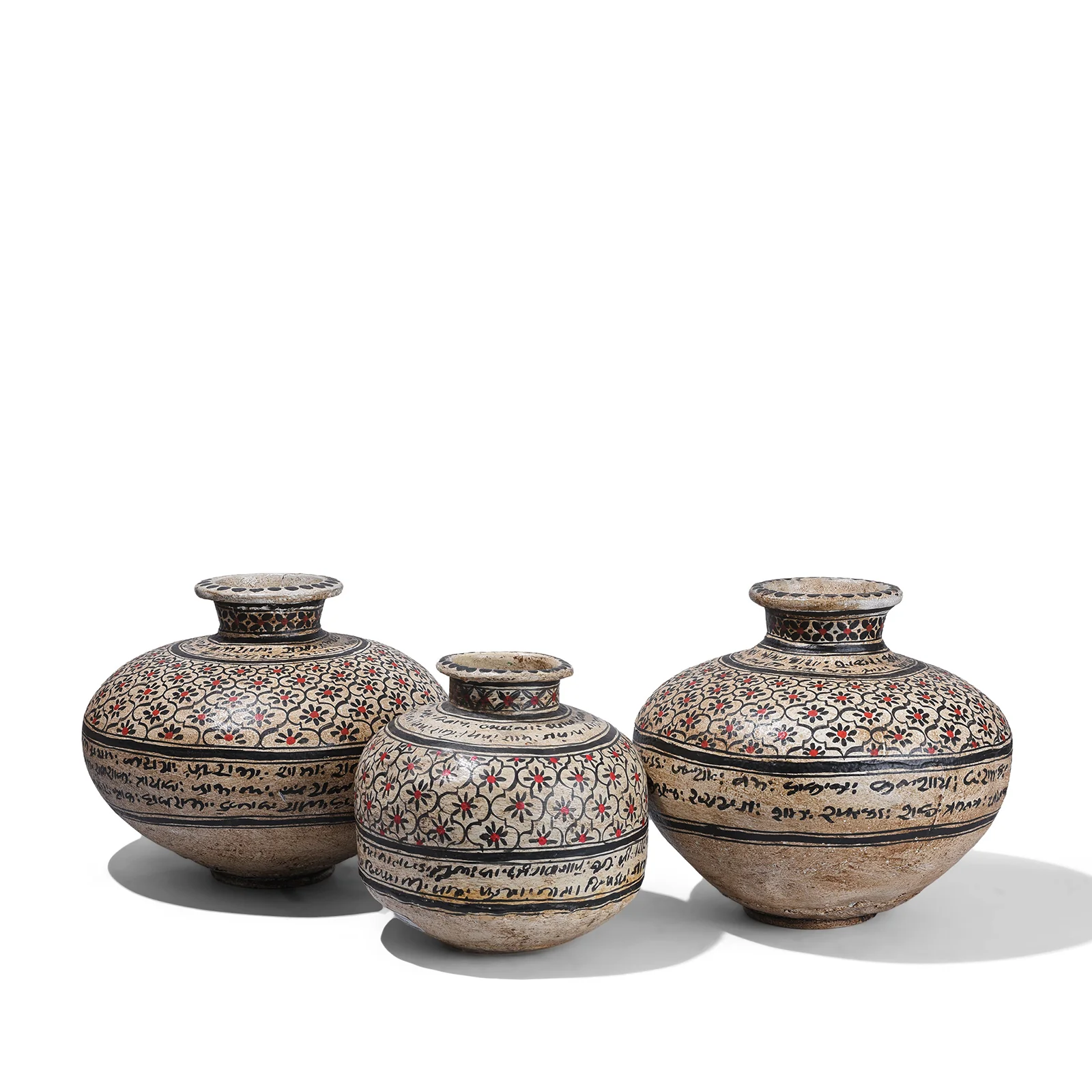 Painted Iron Matka (Indian Water Pot)