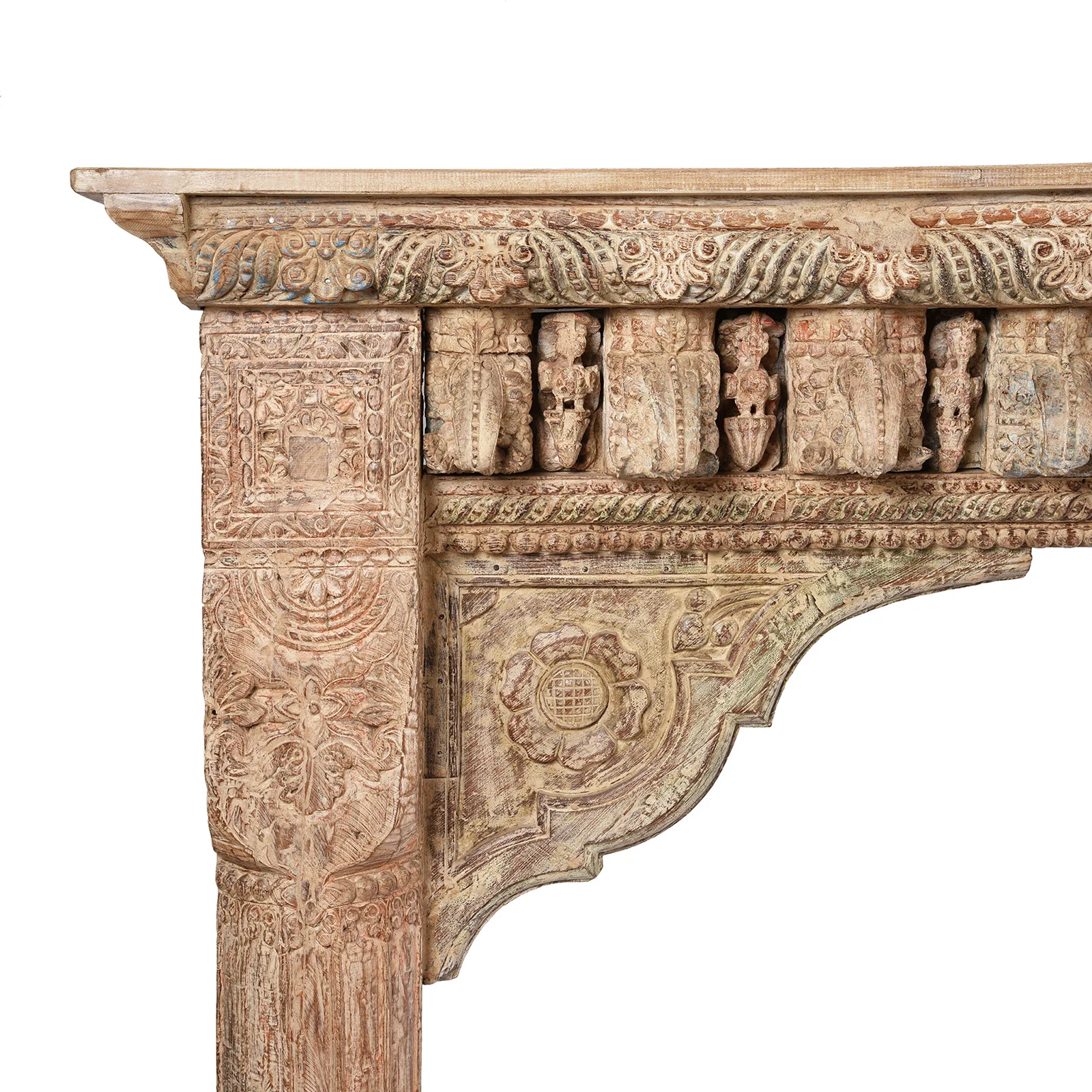 Painted Long Console Table Made From Reclaimed Teak - Image 2
