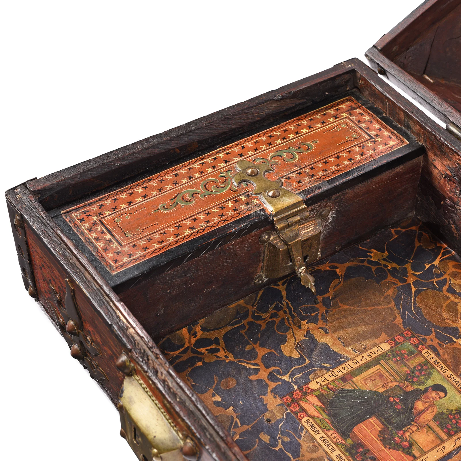 Painted Malabar Betel Nut Box From Kerala - Ca 1920 - Image 5