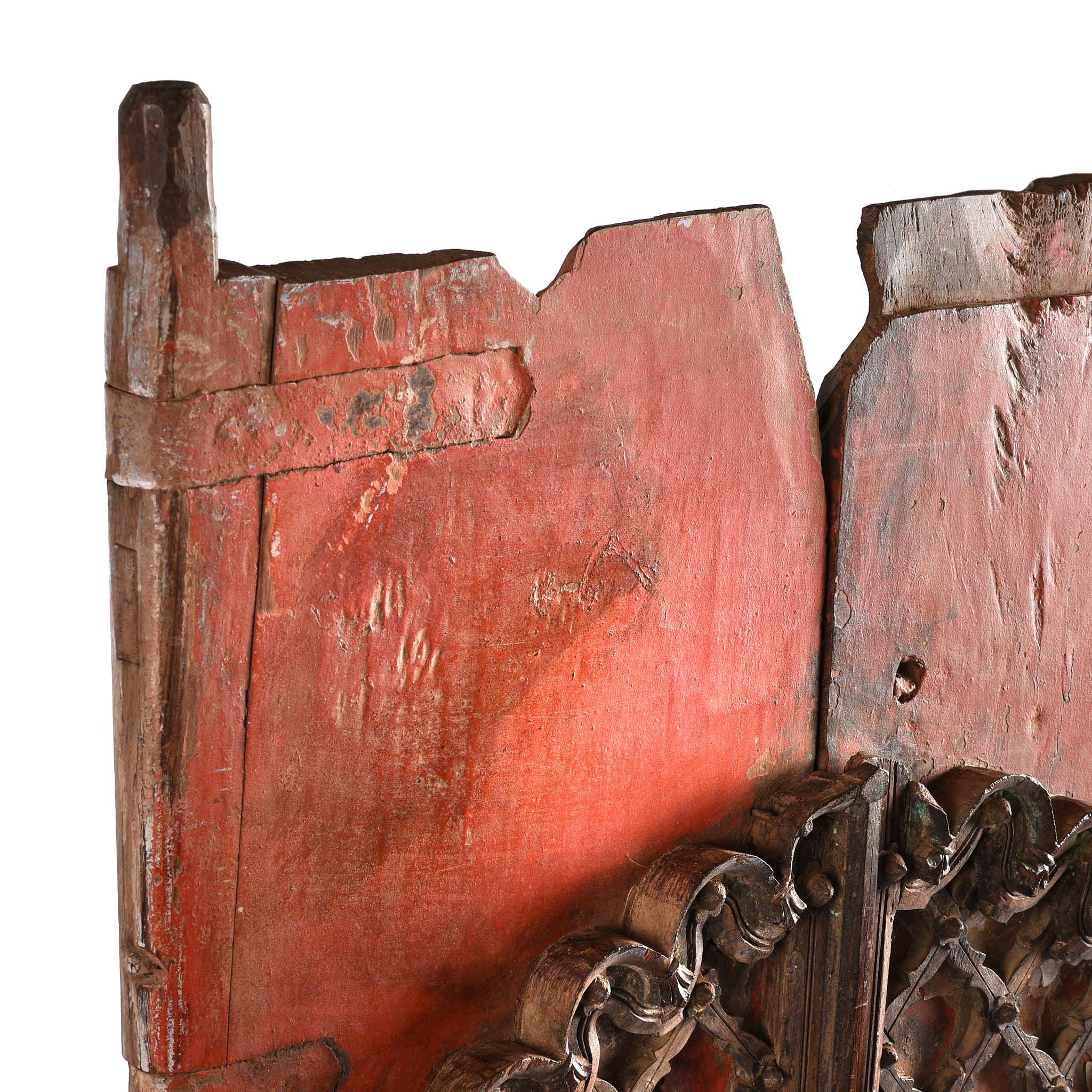 Painted Mica Indian Window Shutter From Rajasthan - 18thC - Image 3