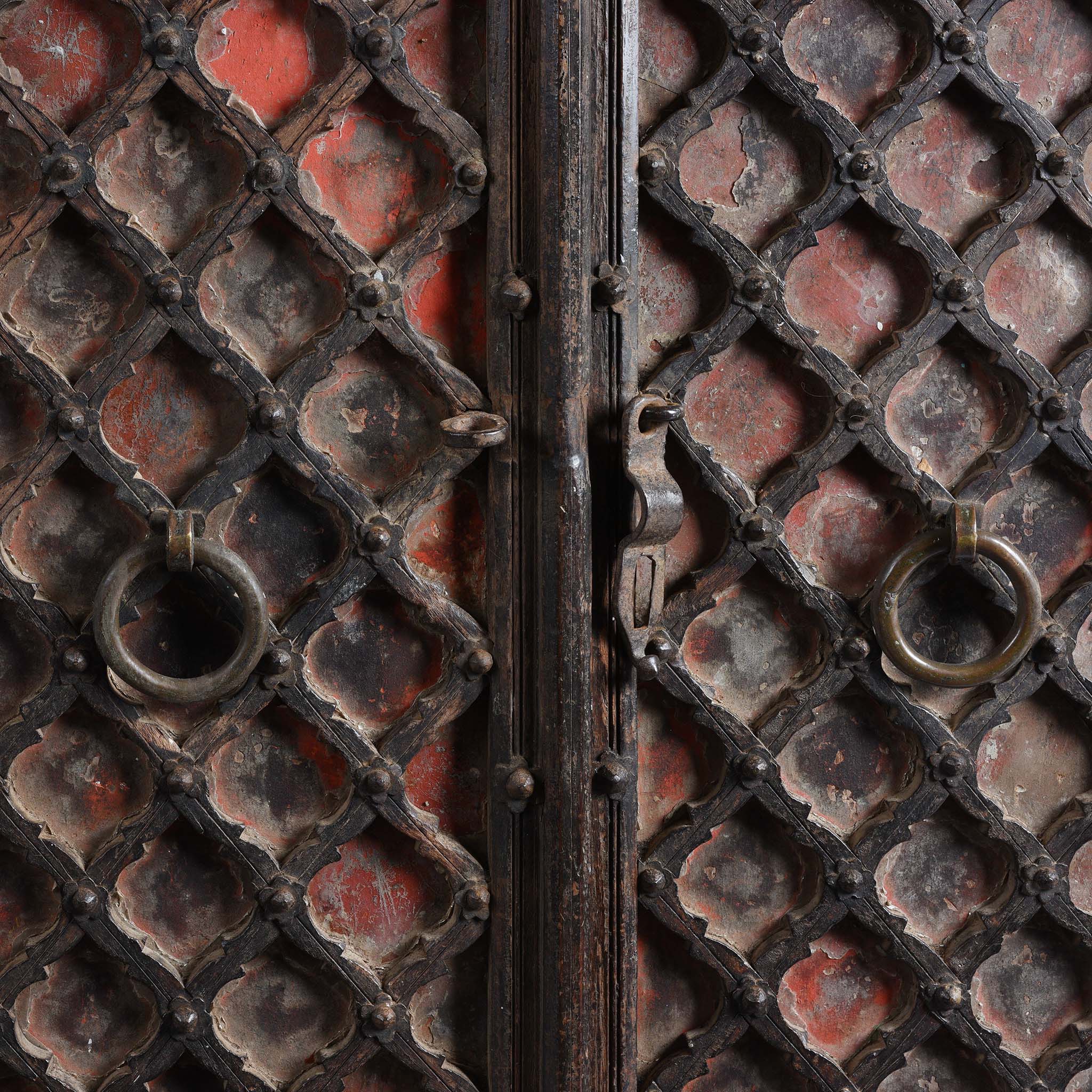 Painted Mica Indian Window Shutter From Rajasthan - 18thC - Image 5
