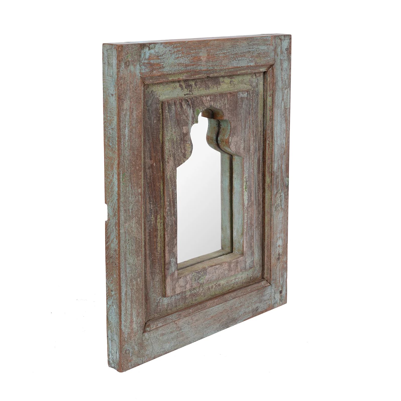 Blue Painted Mihrab Mirror - Image 3