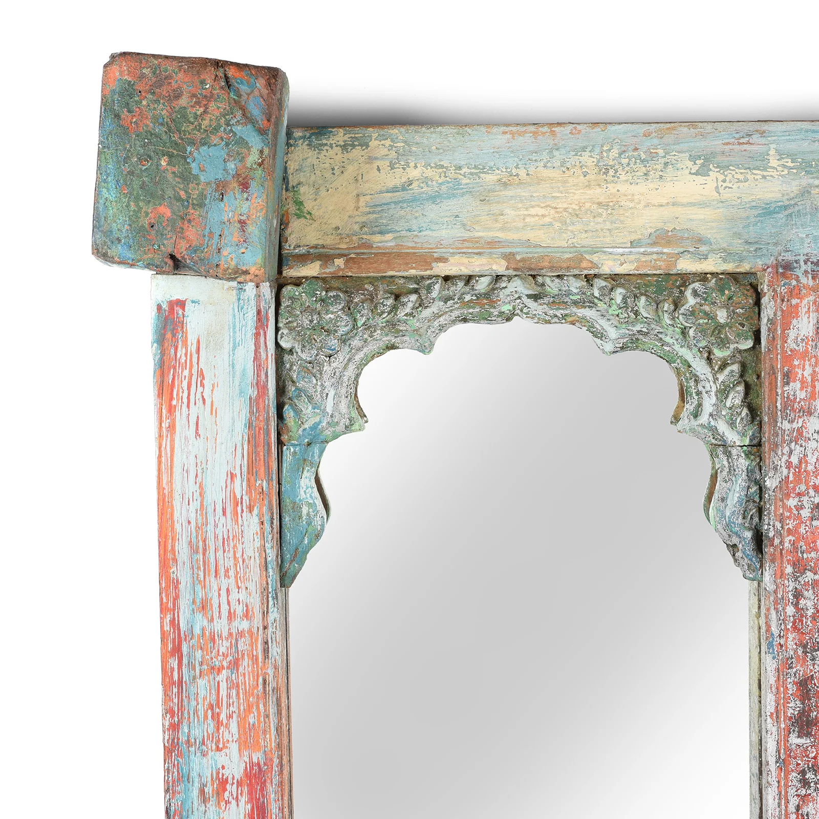 Painted Indian Mirror - 19thC (72 x 147cm) - Image 2